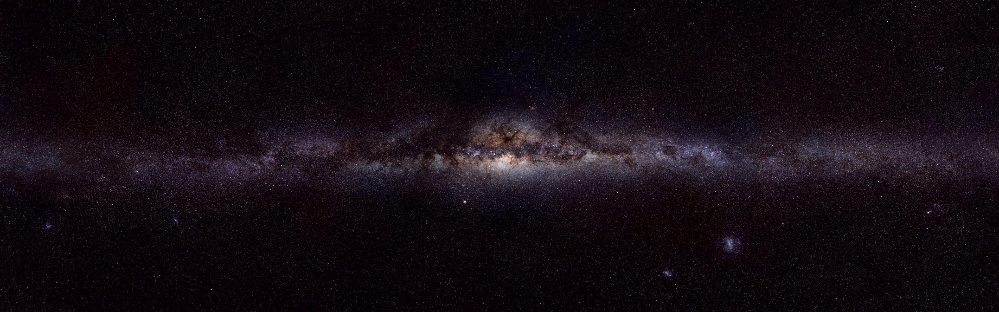 3840x1200 Milky Way #space #galaxy #stars multiple display dual monitors K # wallpaper #hdwallpaper #desktop. Dual monitor wallpaper, Galaxy wallpaper, Milky way