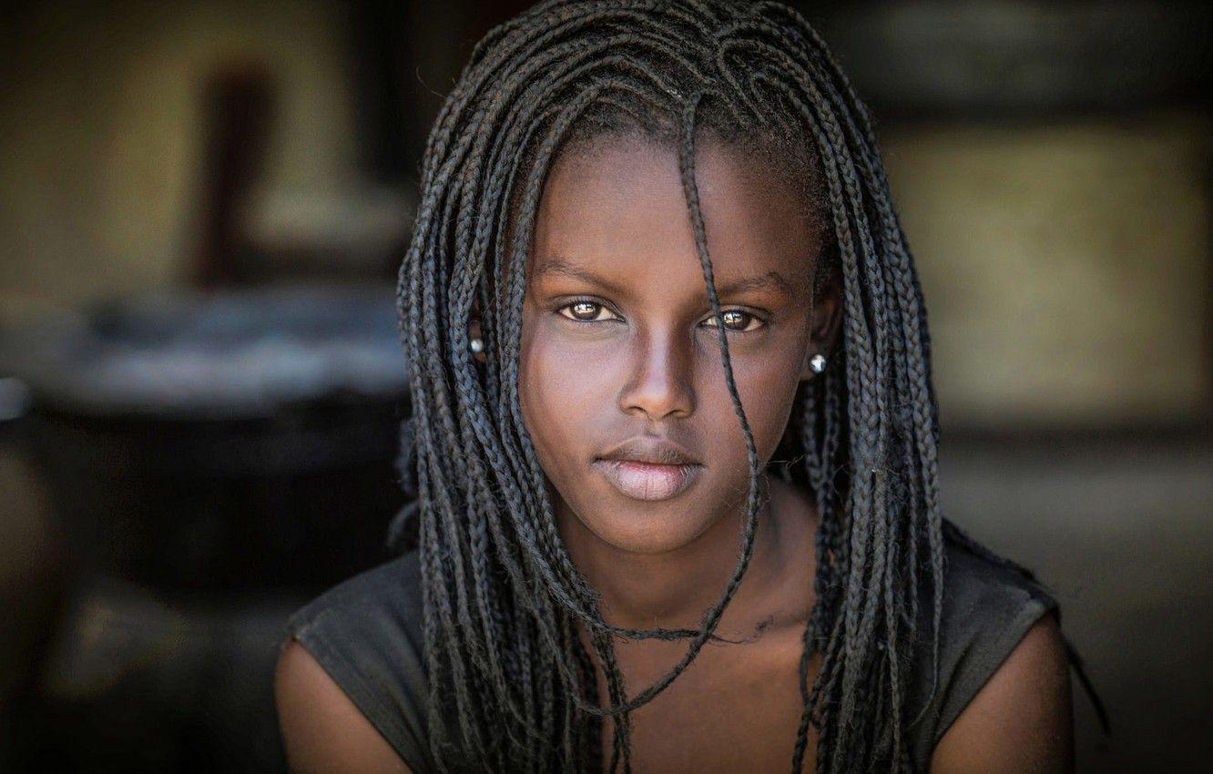 1332x850 Wallpaper portrait, braids, Africa, black, Joachim Bergauer image for desktop, section девушки