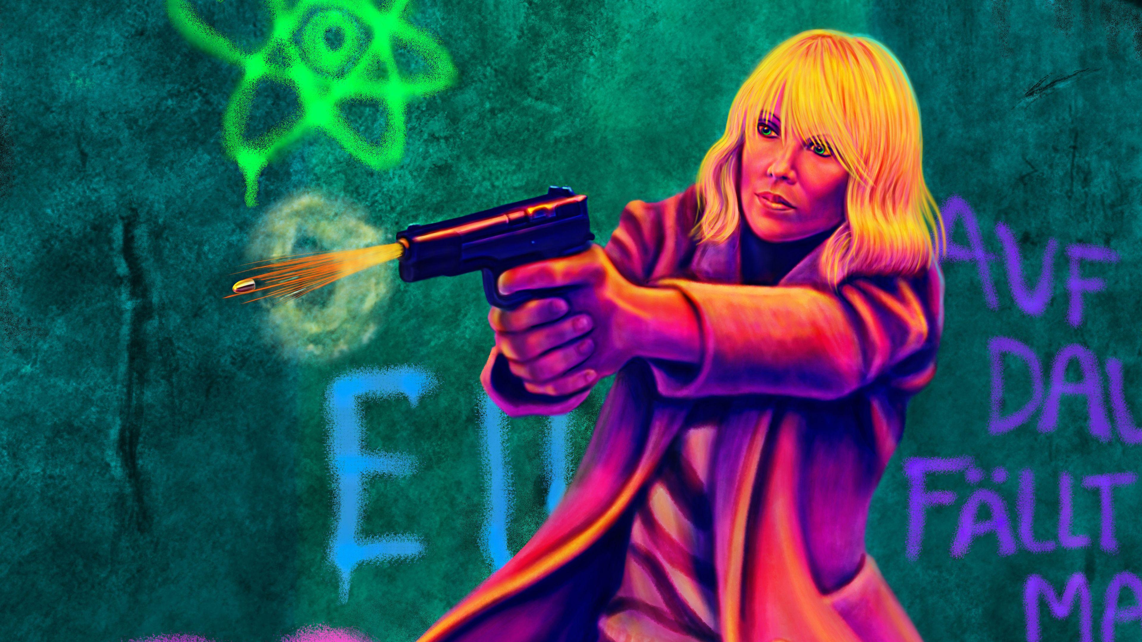 3840x2160 Atomic Blonde Fan Art 5k 4k HD 4k Wallpaper, Image