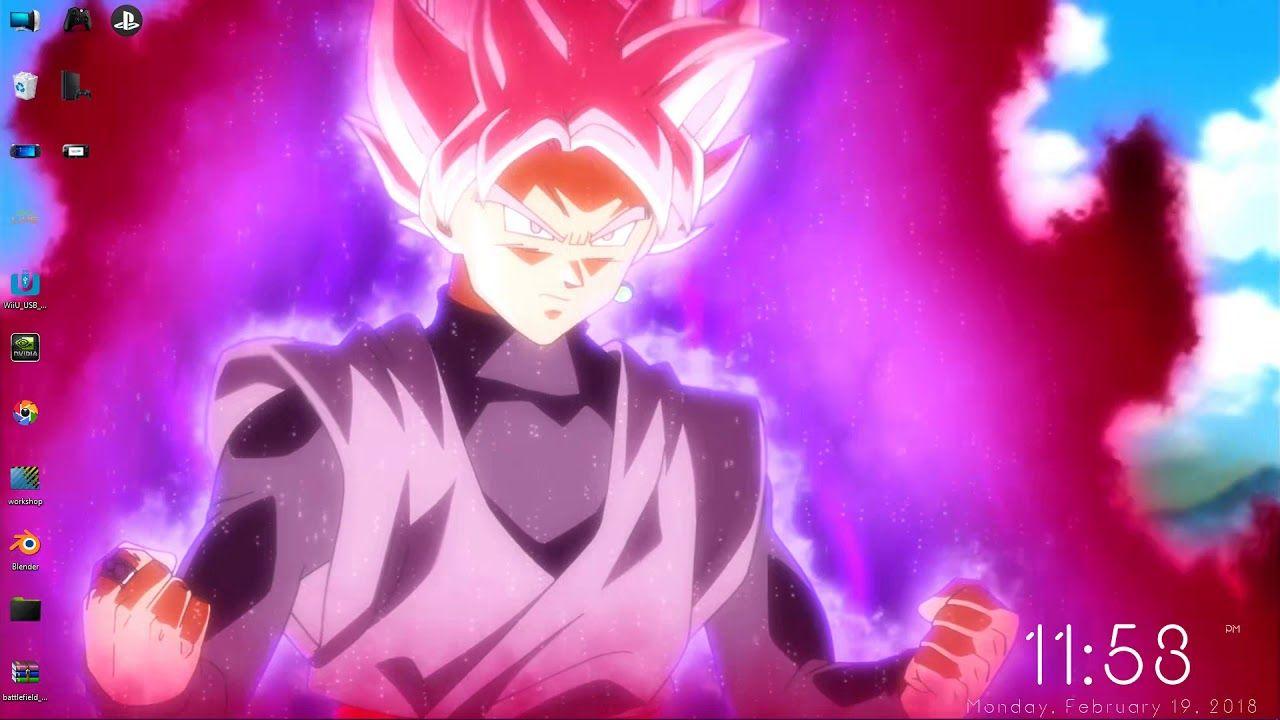 1280x720 wallpaper engine Black Goku SSJ Rose Dragon Ball Super mod free
