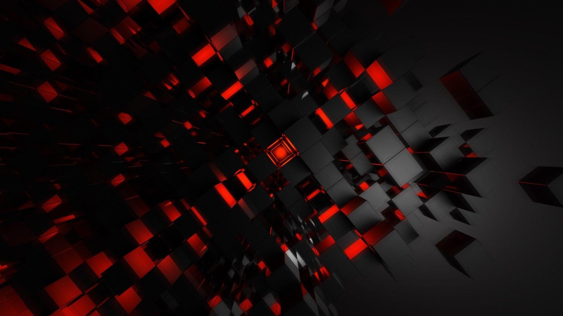HD wallpaper abstract 1920x1080 black red cube and 4K hd  Wallpaper  Flare