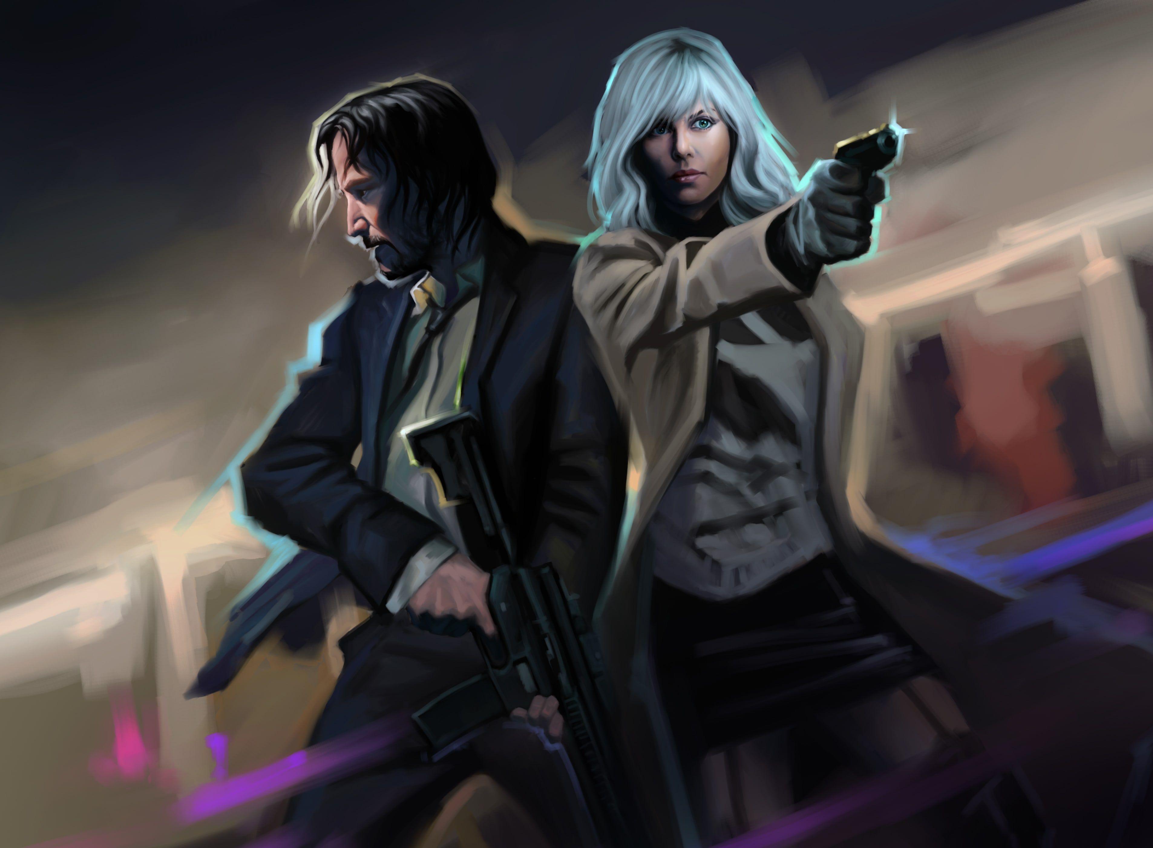 3811x2802 John Wick Atomic Blonde Mashup 4k. Atomic blonde, Art, Image
