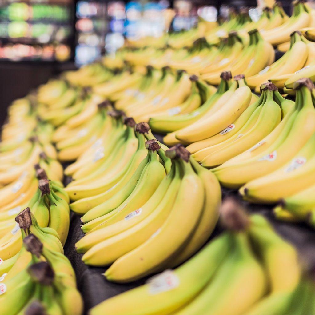 1024x1024 Bananas Display Booth Macro iPad Wallpaper Free Download