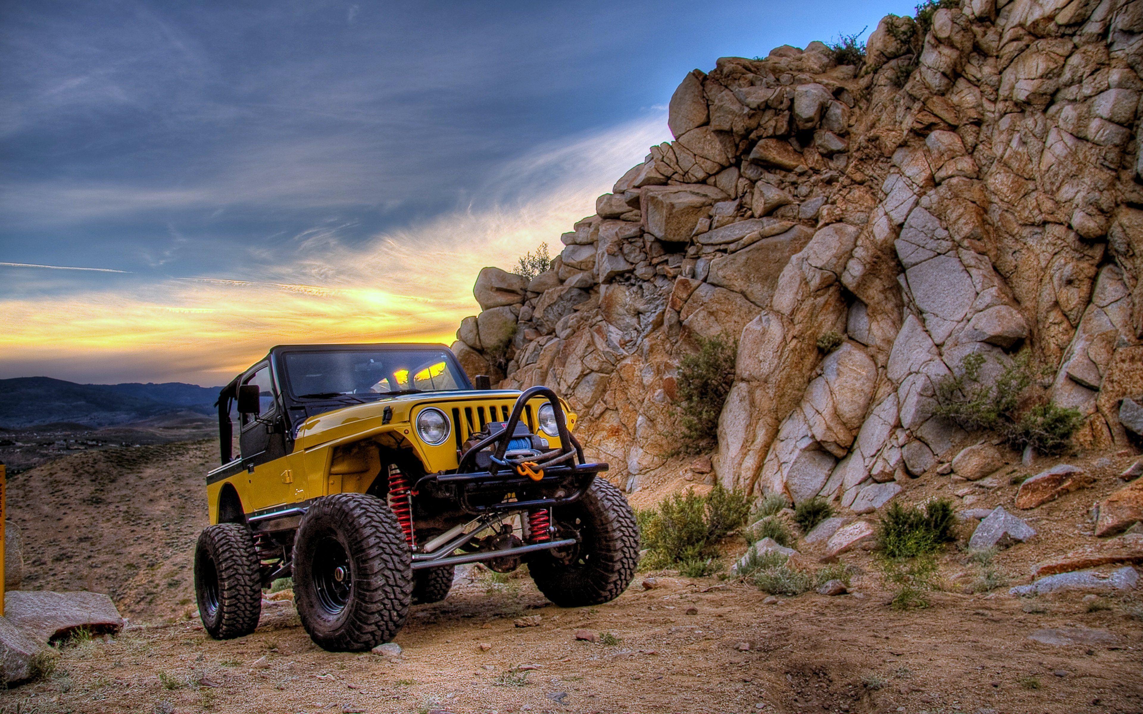 3840x2400 Jeep cars rocks desert motors hills Force strength fun wallpaper