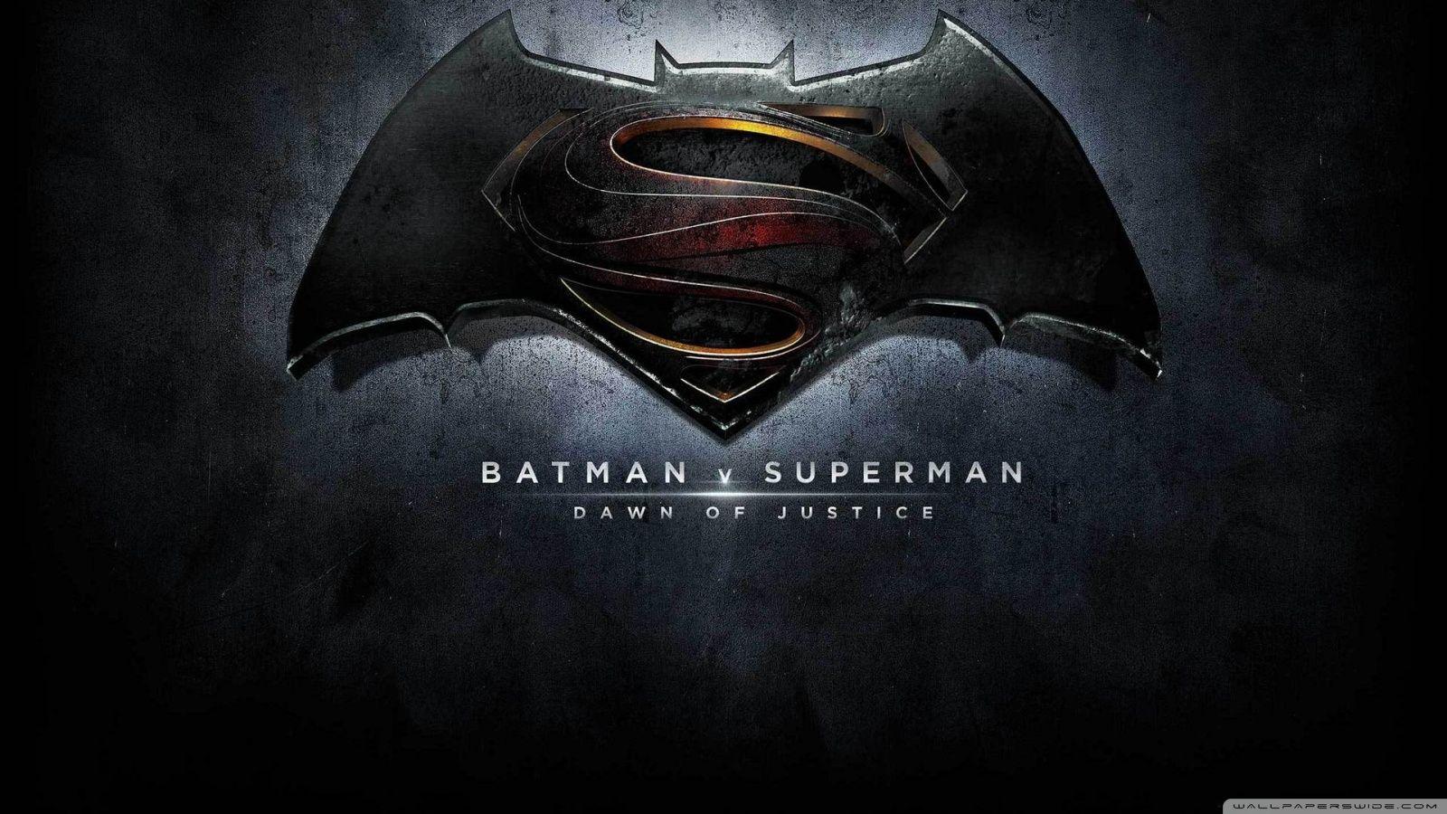 1600x900 Batman VS Superman Logo Ultra HD Desktop Background Wallpaper