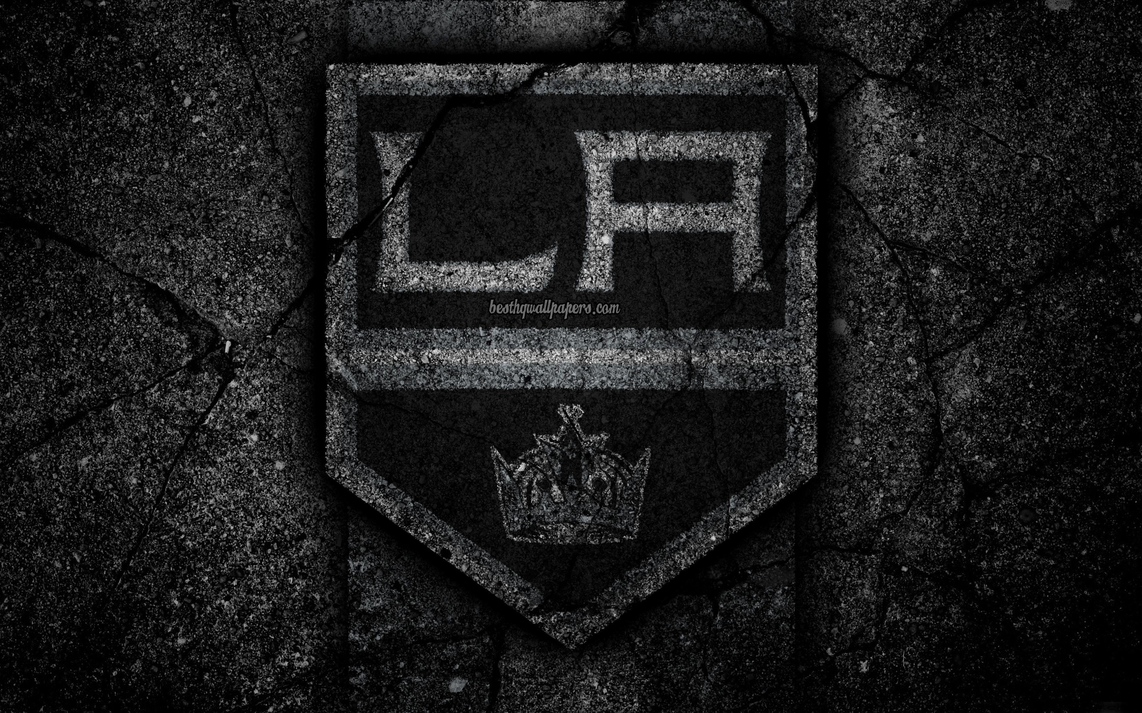 3840x2400 Download wallpaper 4k, Los Angeles Kings, logo, hockey club, NHL
