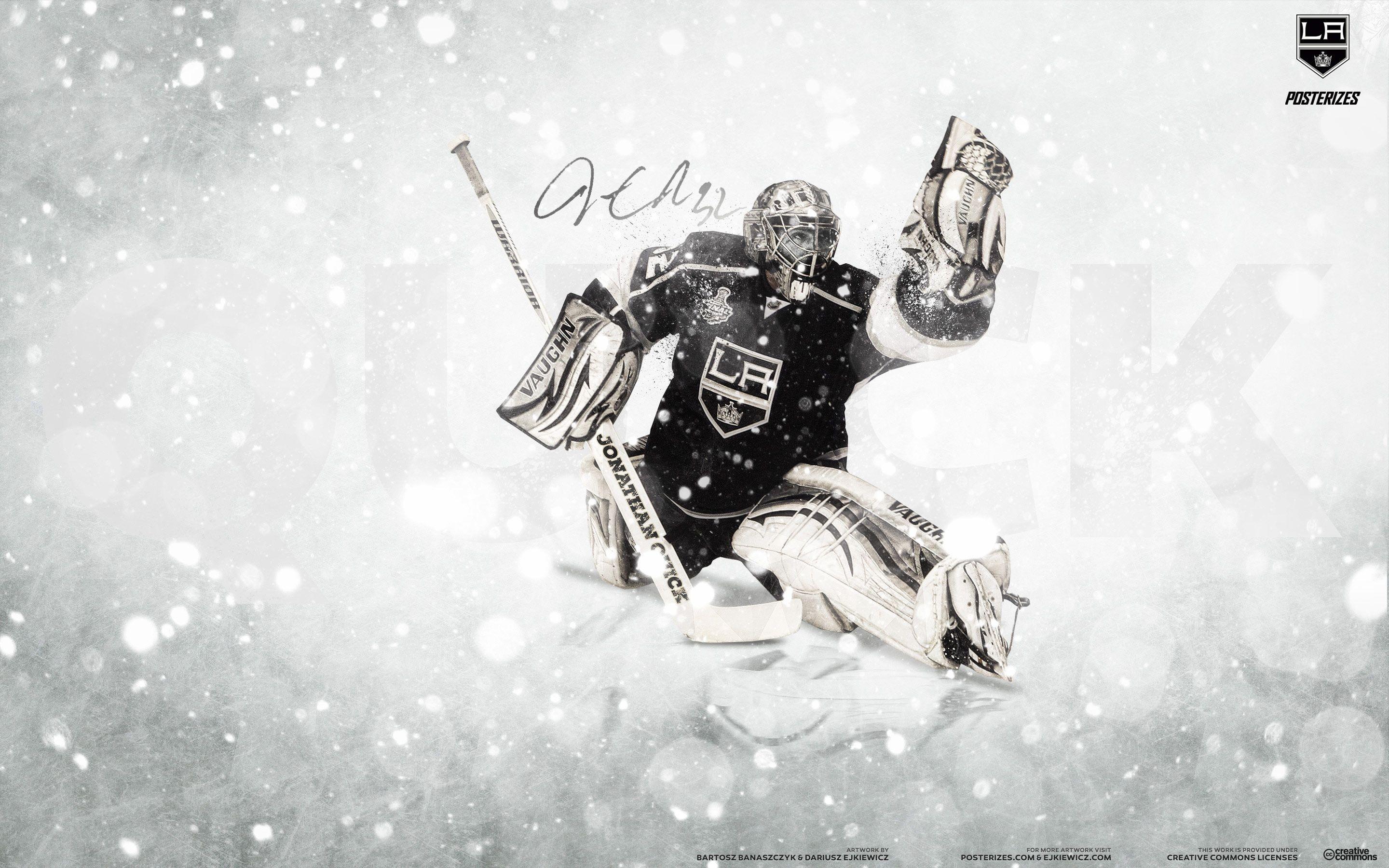 2880x1800 Free download NHL Wallpaper Jonathan Quick Los Angeles Kings 2014