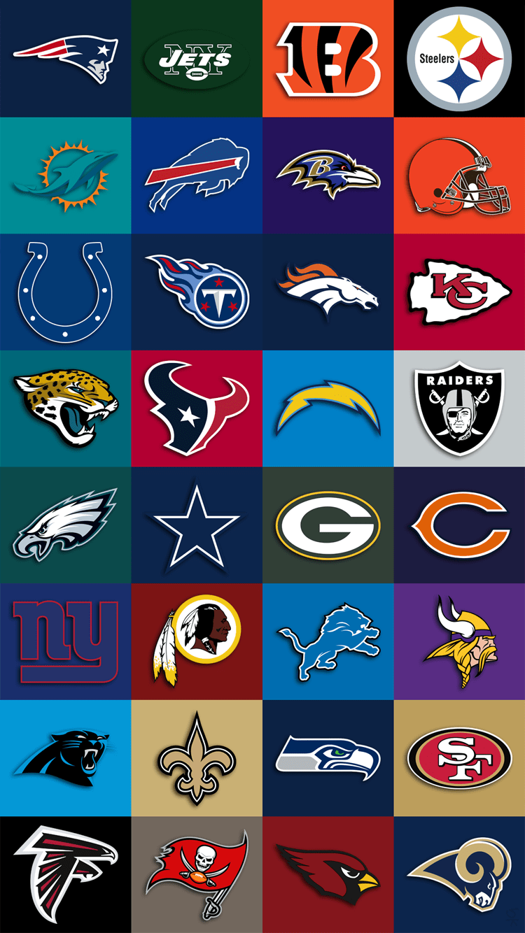 750x1334 NFL Team Logos Wallpaper