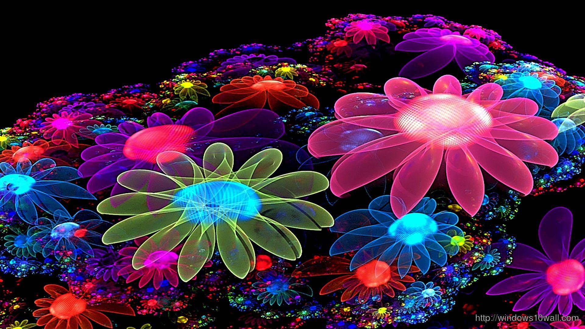1920x1080 Animated Cool Colorful Flowers Desktop Wallpaper