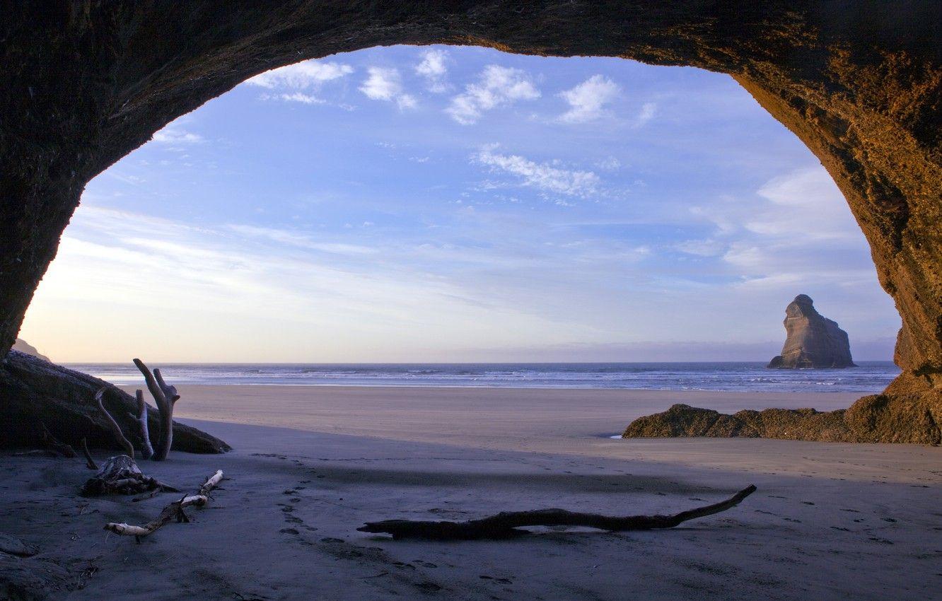 new zealand beach cave windows live wallpaper