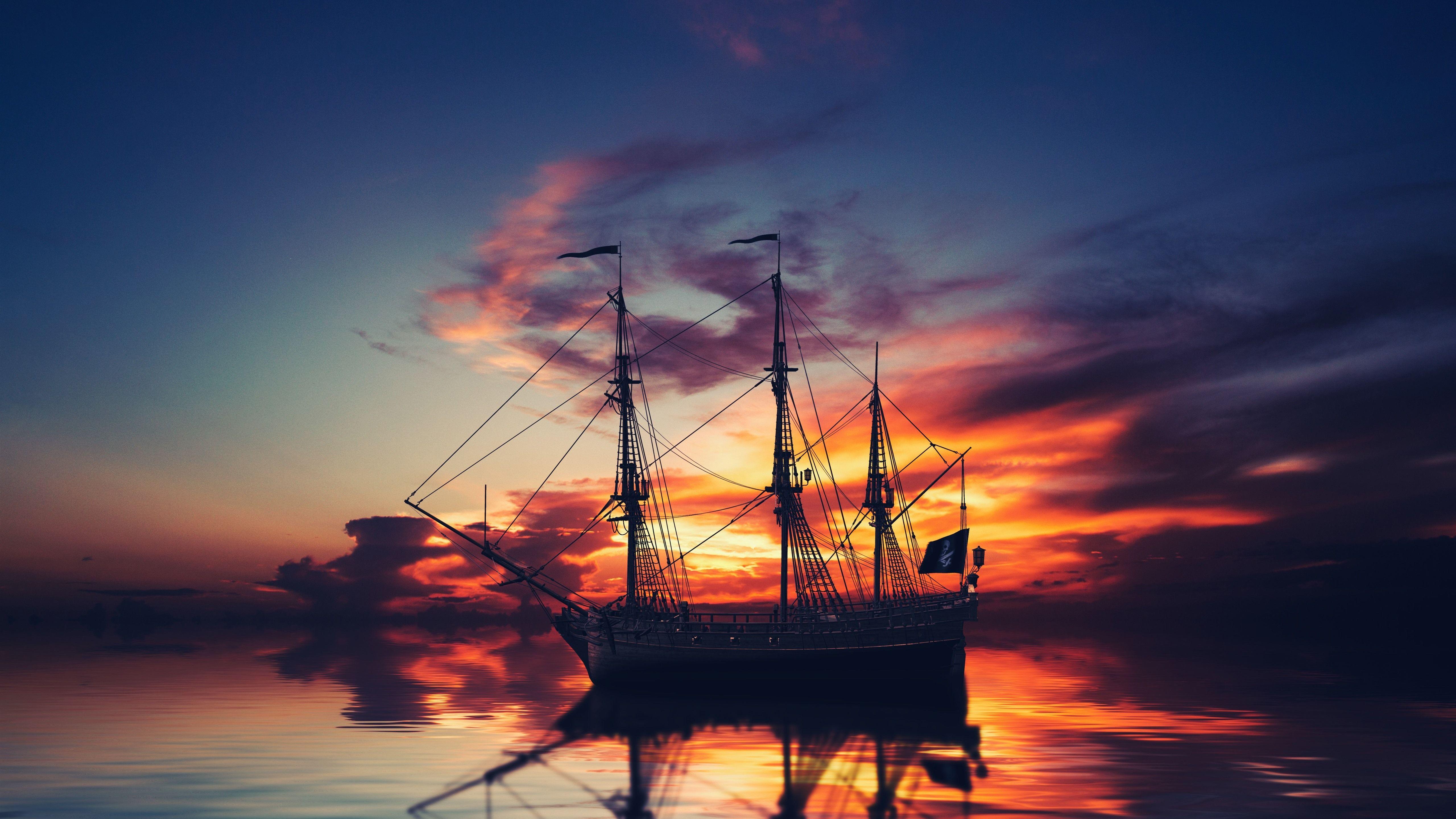 Ship Sunset Wallpapers Top Free Ship Sunset Backgrounds Wallpaperaccess