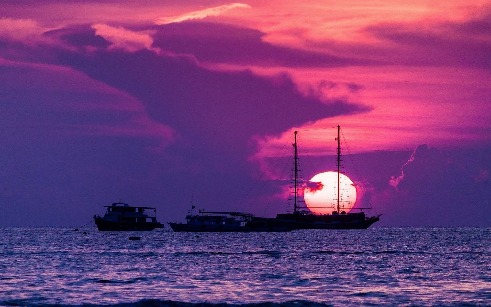 1920x1200 Boat boats ship ships sunset sea ocean wallpaperx1200