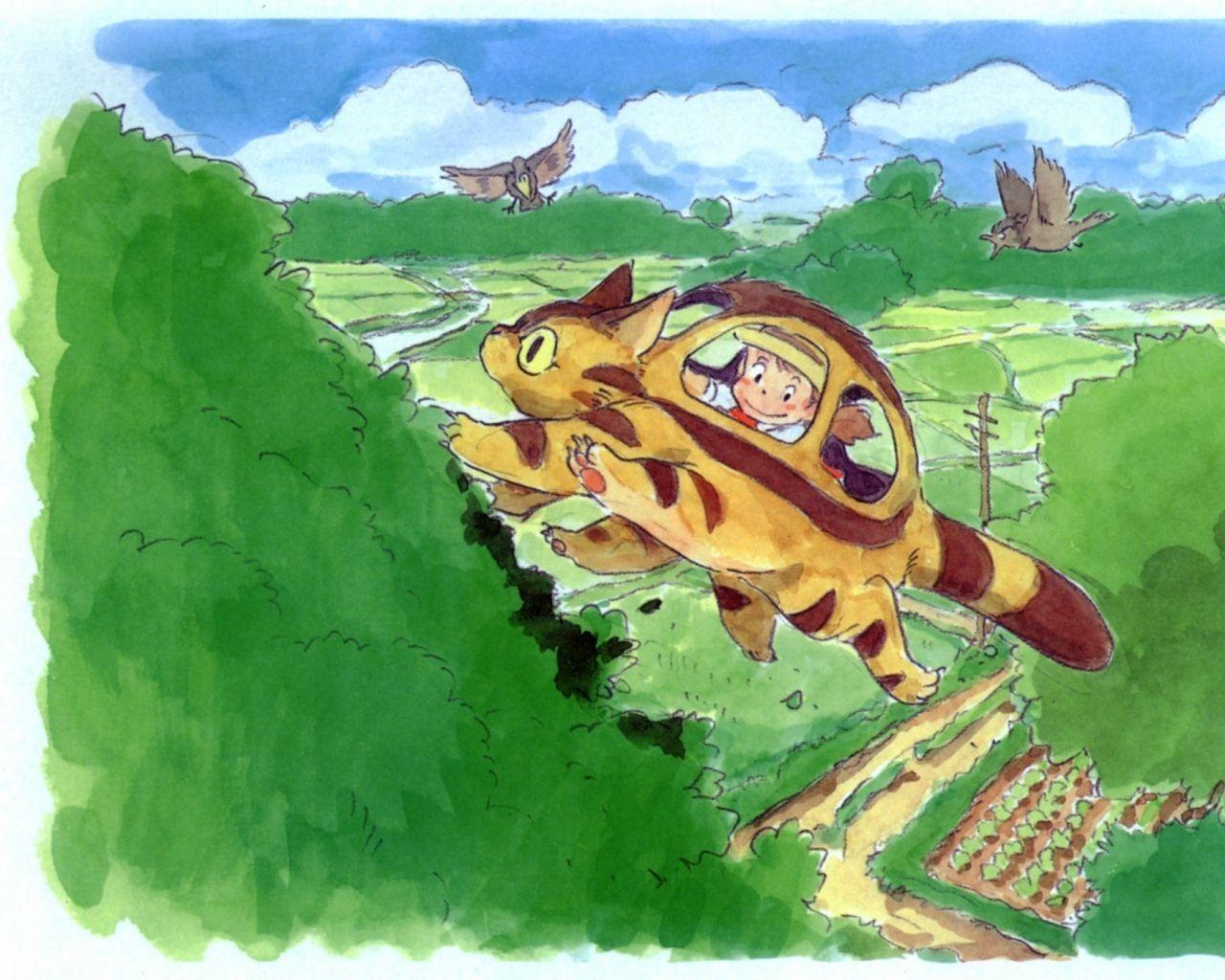 1280x1024 my neighbor totoro fanart. Download Wallpaper, Download