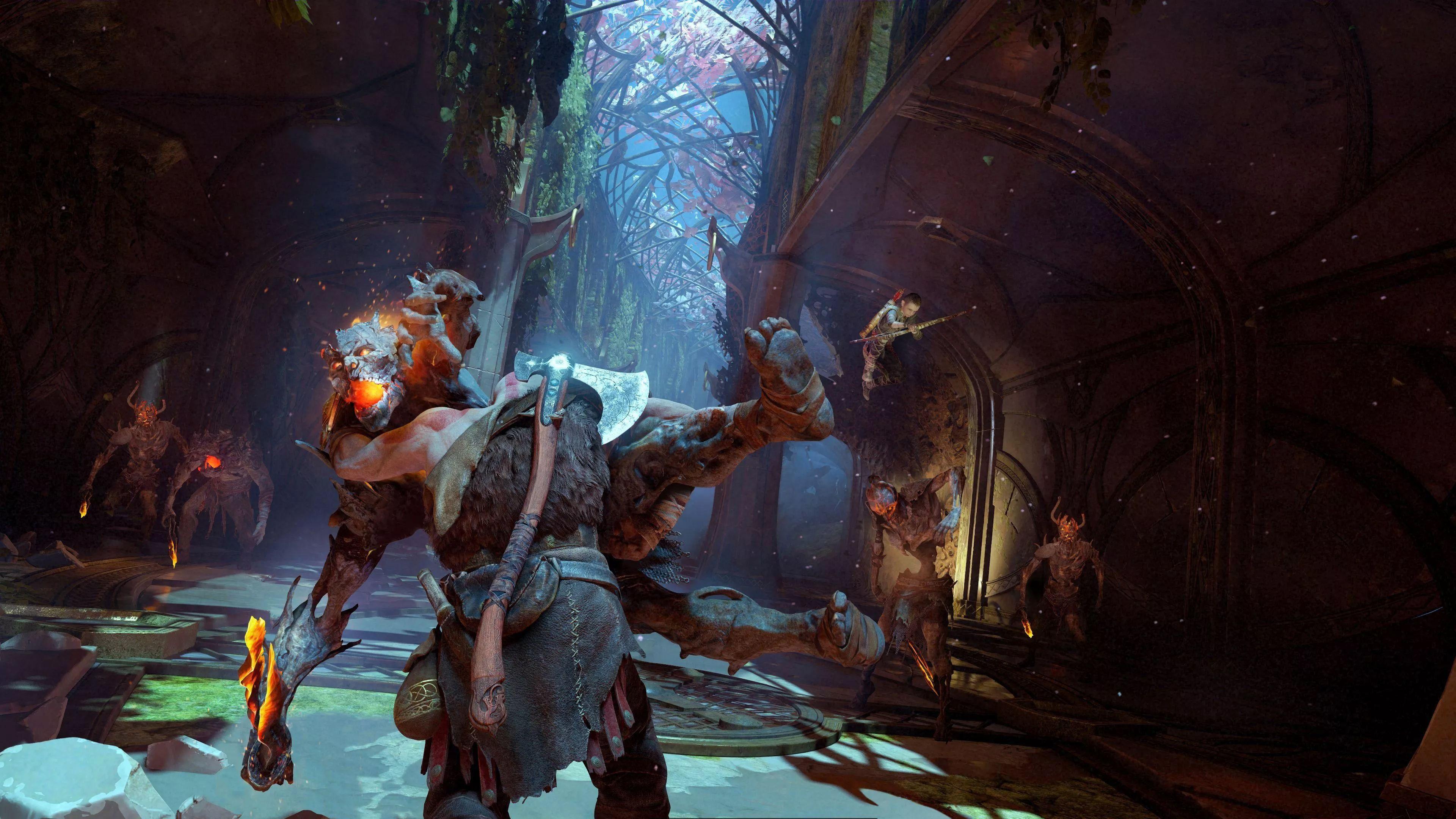 3840x2160 God Of War Deskk Wallpaper