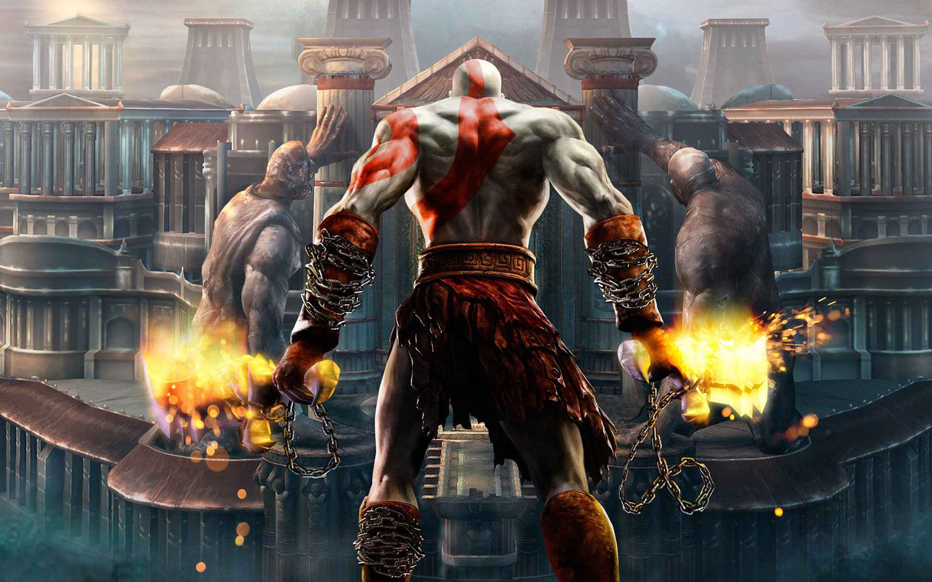 1920x1200 New God of War Gameplay Sees Kratos Fight A Troll
