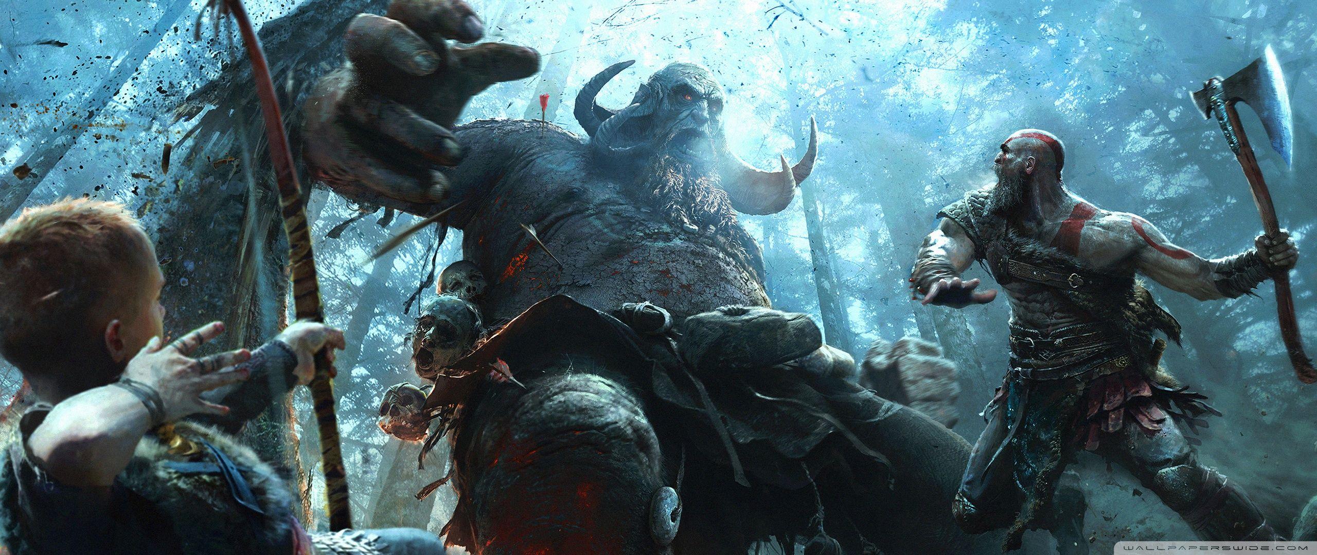 2560x1080 God of War PS4 Atreus Son of Kratos Ultra HD Desktop Background