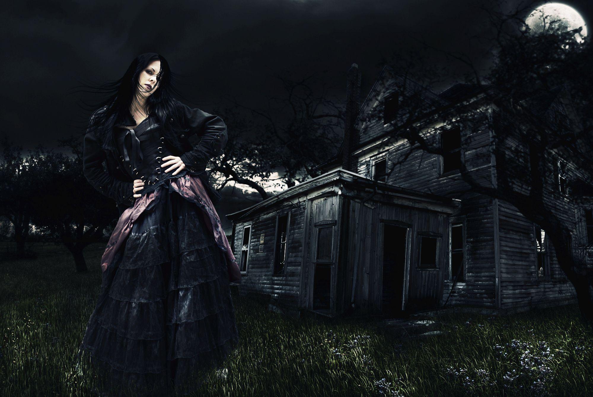 2000x1338 Gothic girl digital art photohop manipulation fantasy surreal