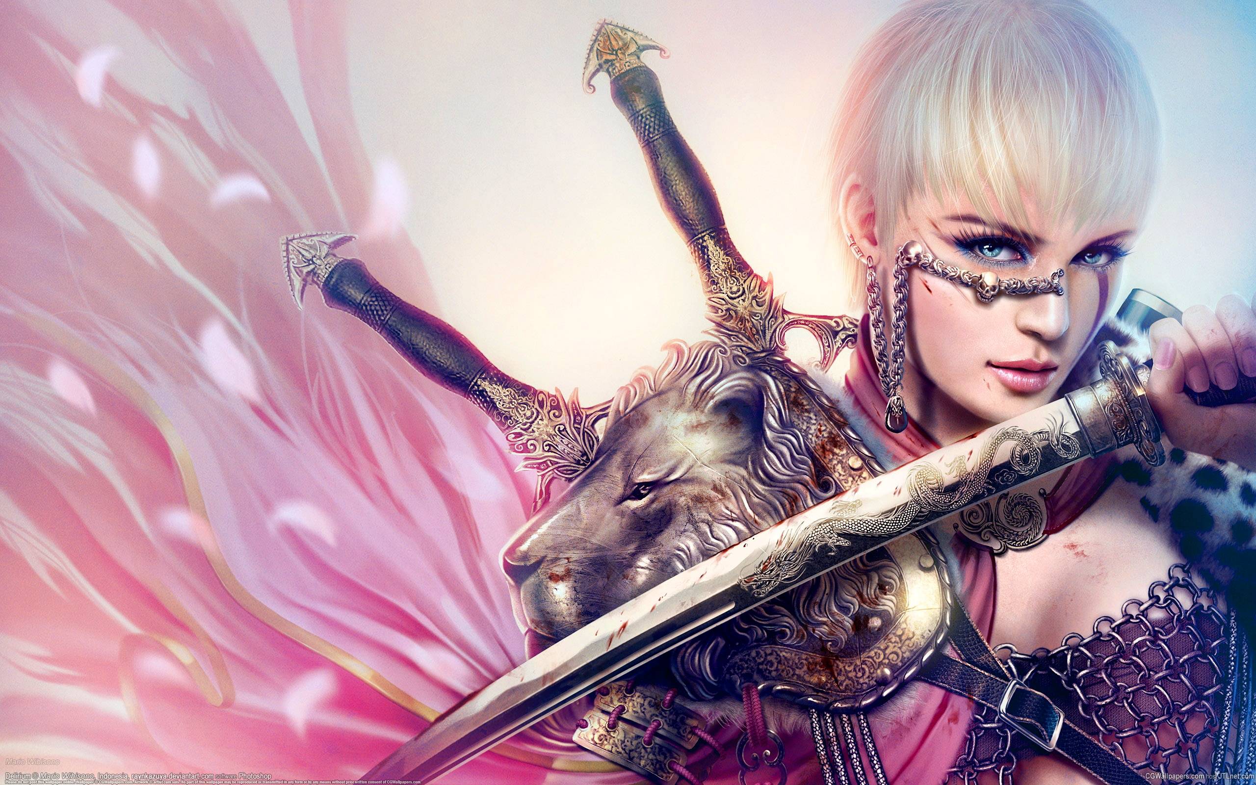 2560x1600 Girl Warrior Fantasy Art Wallpaper Picture Photo Image