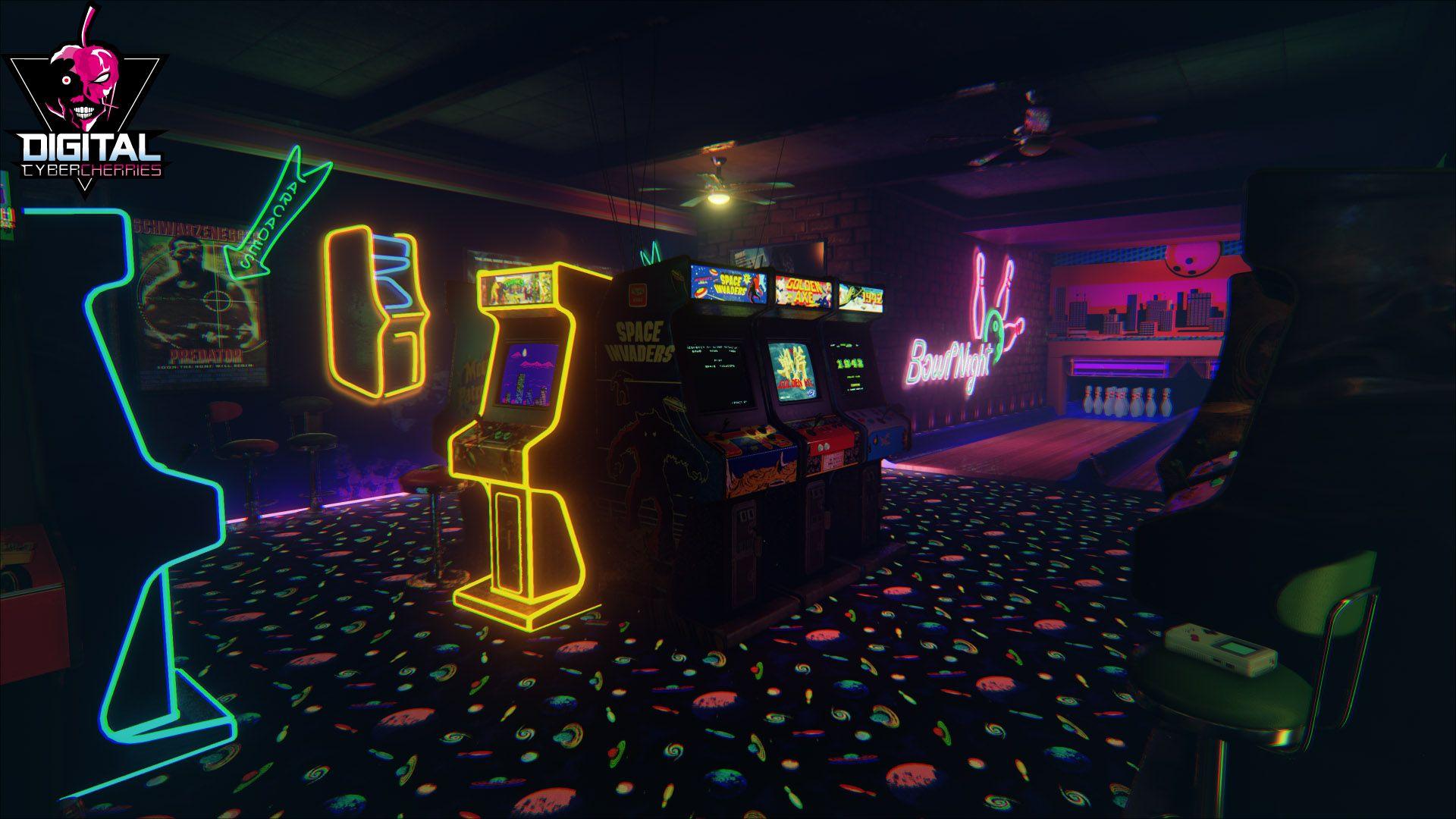 1920x1080 Arcade Logo Wallpaper. Retro Arcade