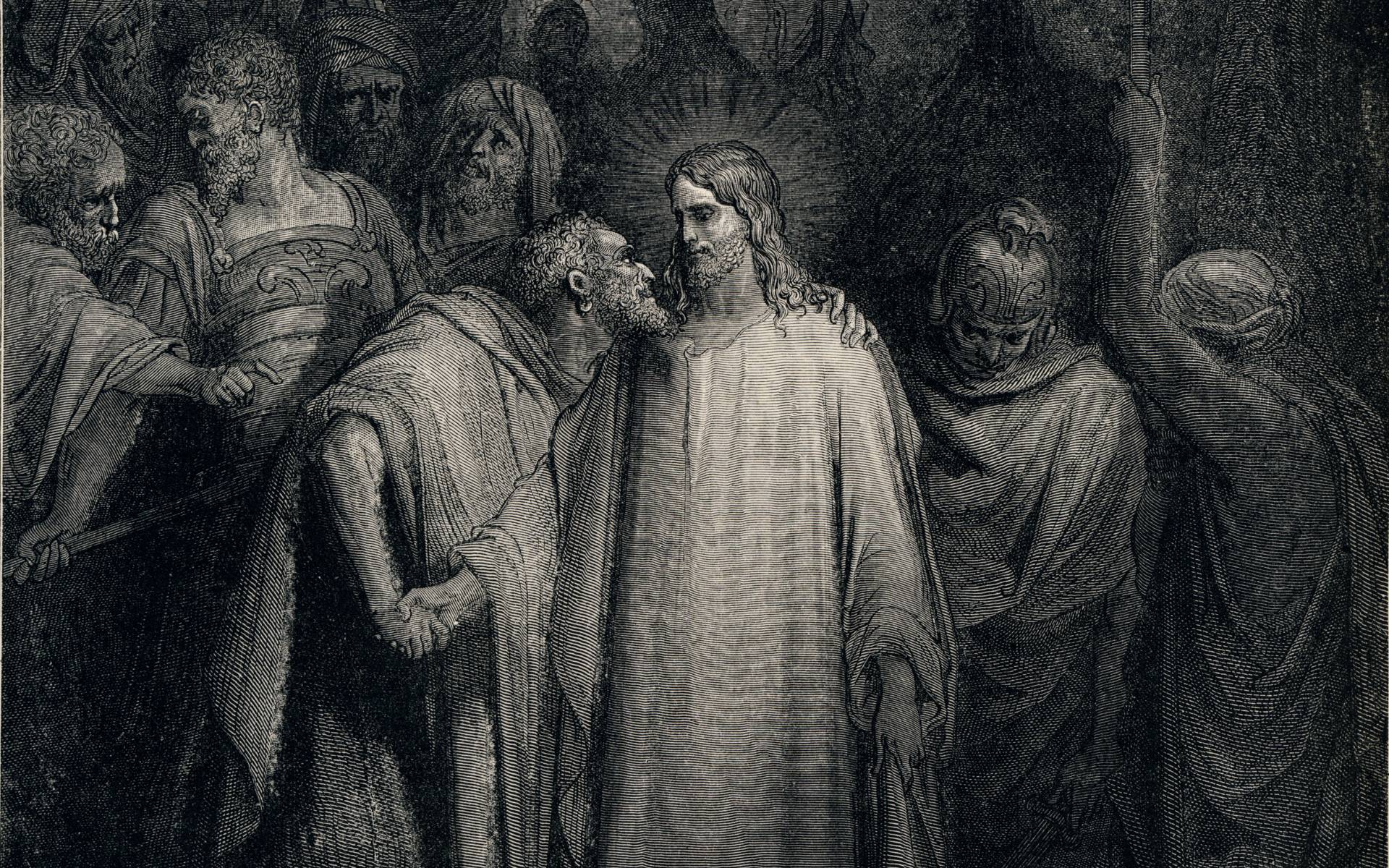 1920x1200 The Judas Kiss by Gustave Doré, 1866