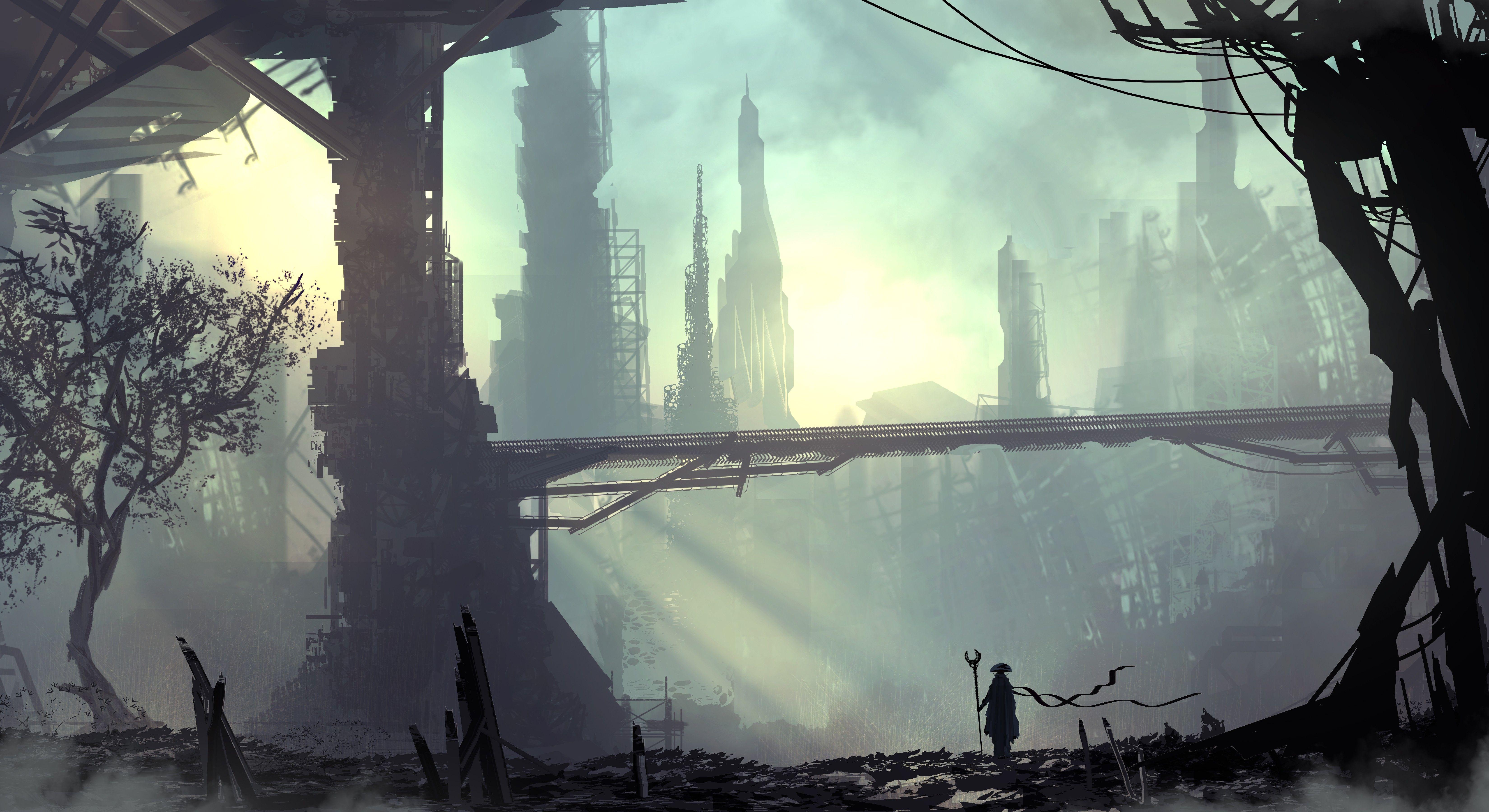 6600x3600 TacoSauceNinja, Cyberpunk, Futuristic Wallpaper HD / Desktop