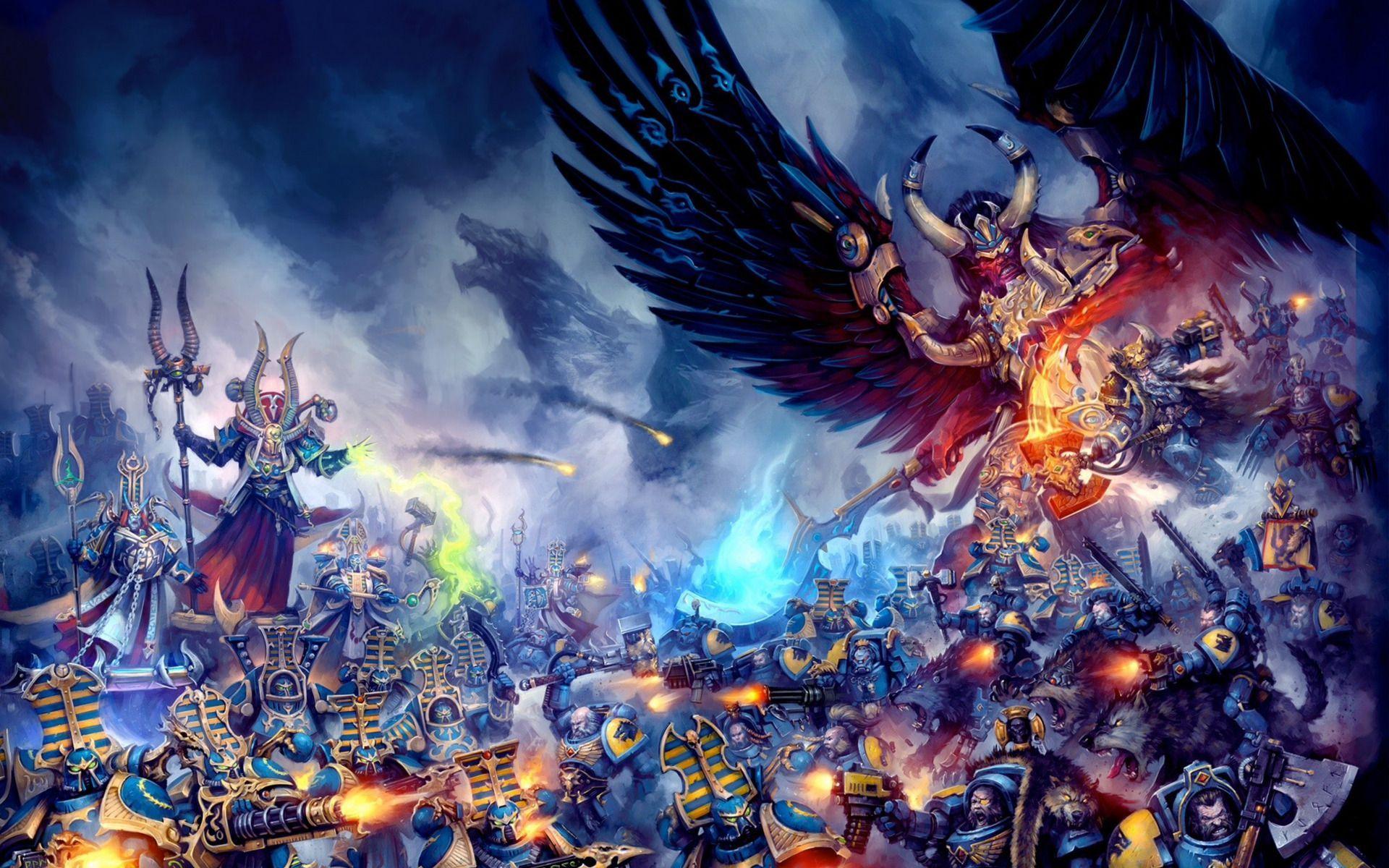 1920x1200 Warhammer Chaos Space Marine Logo Wallpaper