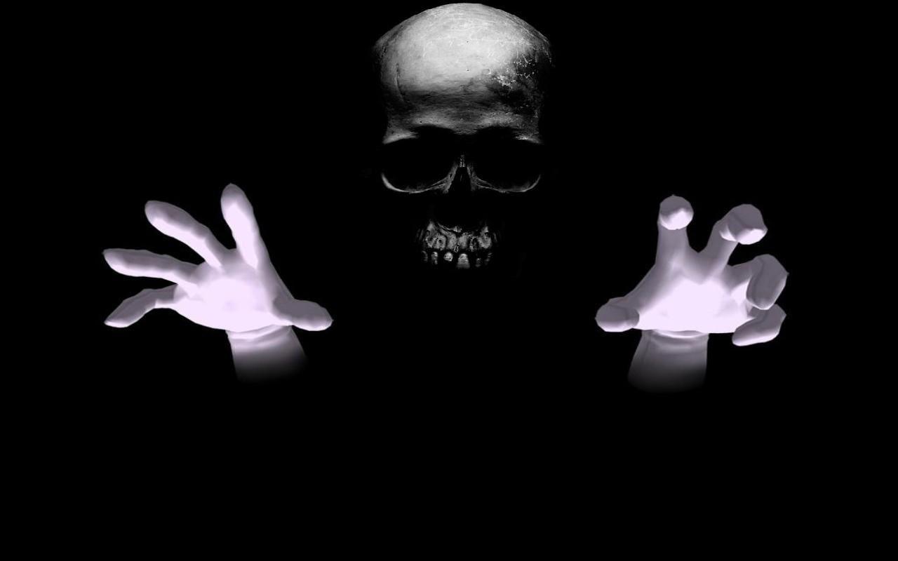 1280x800 scary vampire skull wallpaper «