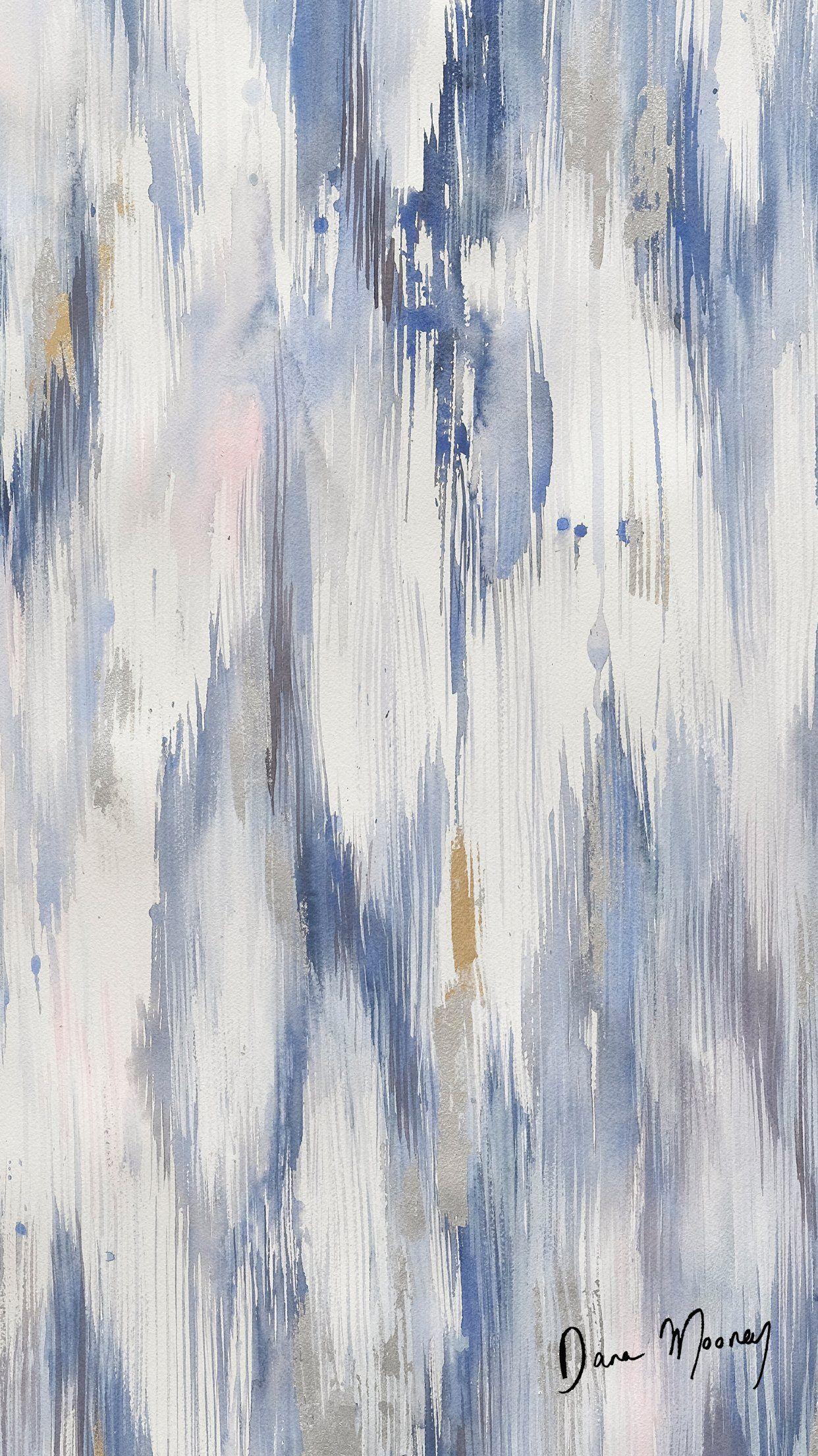 1242x2208 Ikat Waterfall Smartphone Digital Wallpaper
