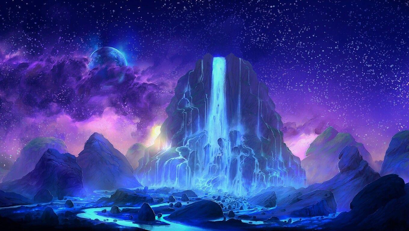 1360x768 Fantasy Waterfall Laptop HD HD 4k Wallpaper, Image