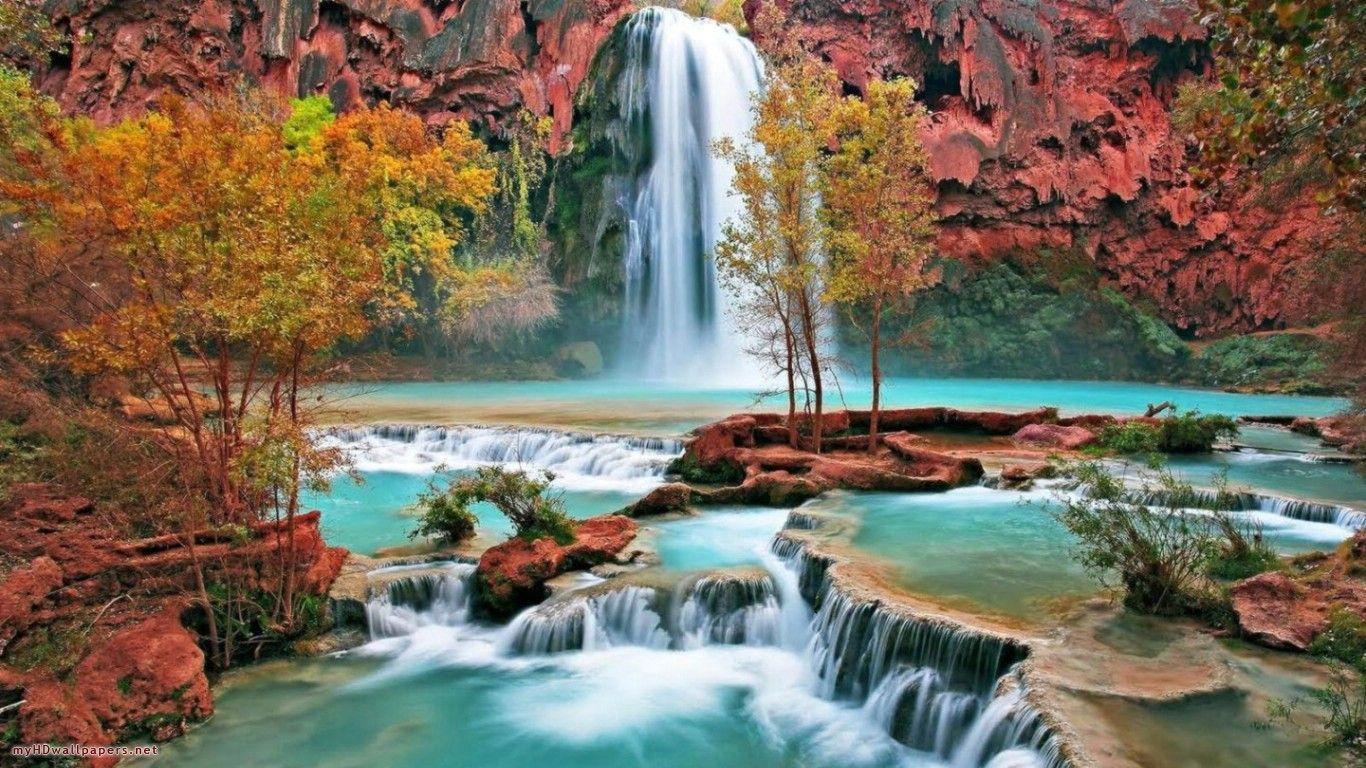 1366x768 Waterfall HD Wallpaper