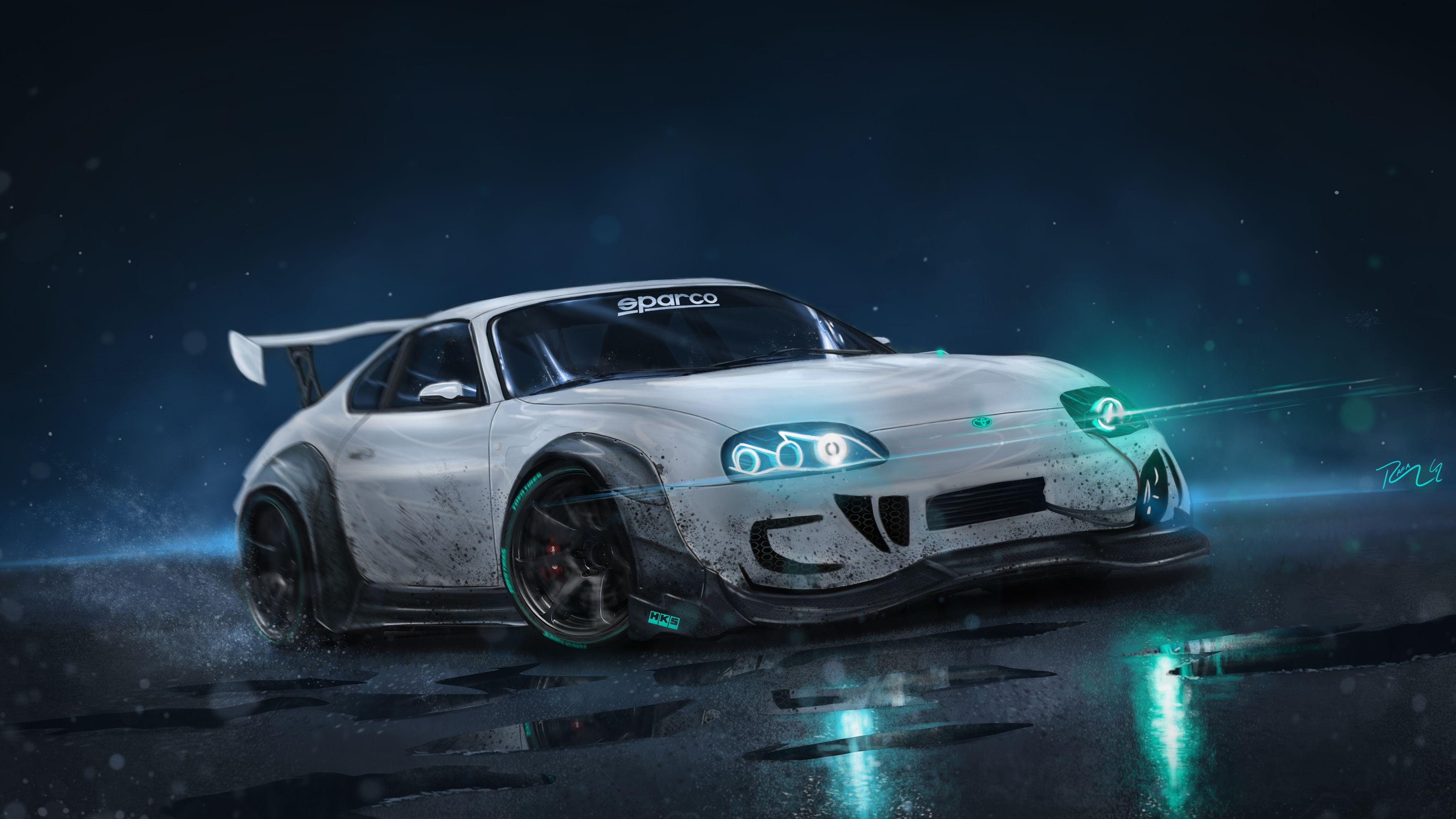 3840x2160 Wallpaper 4k Nightfall Drift 4k 4k Wallpaper, Artwork Wallpaper