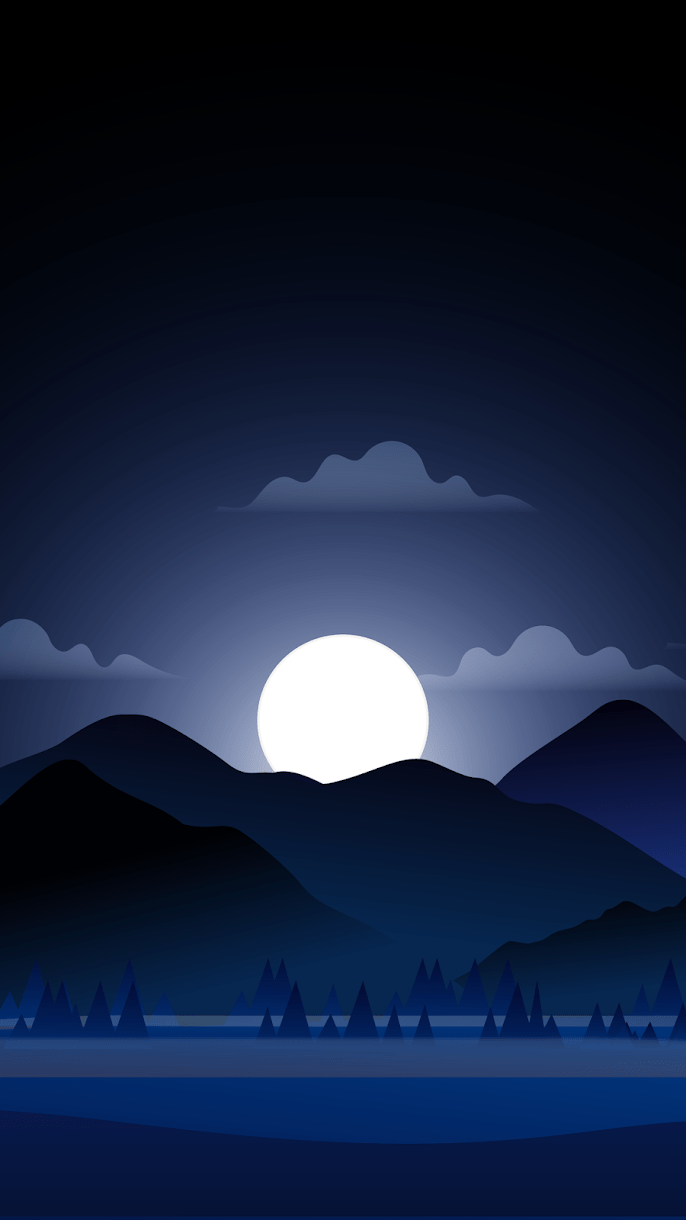 686x1220 Phone wallpaper HD night landscape. iPhone Wallpaper