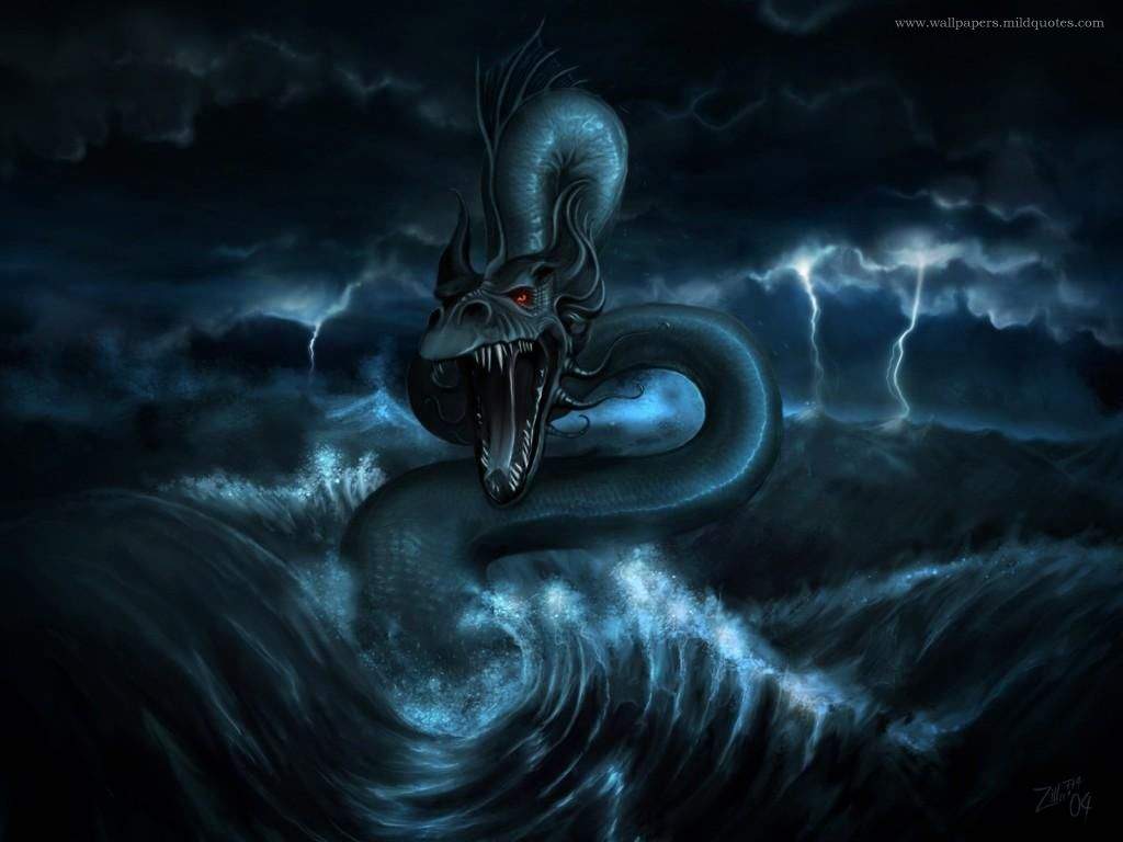 1024x768 Black Dragon Wallpaper HD