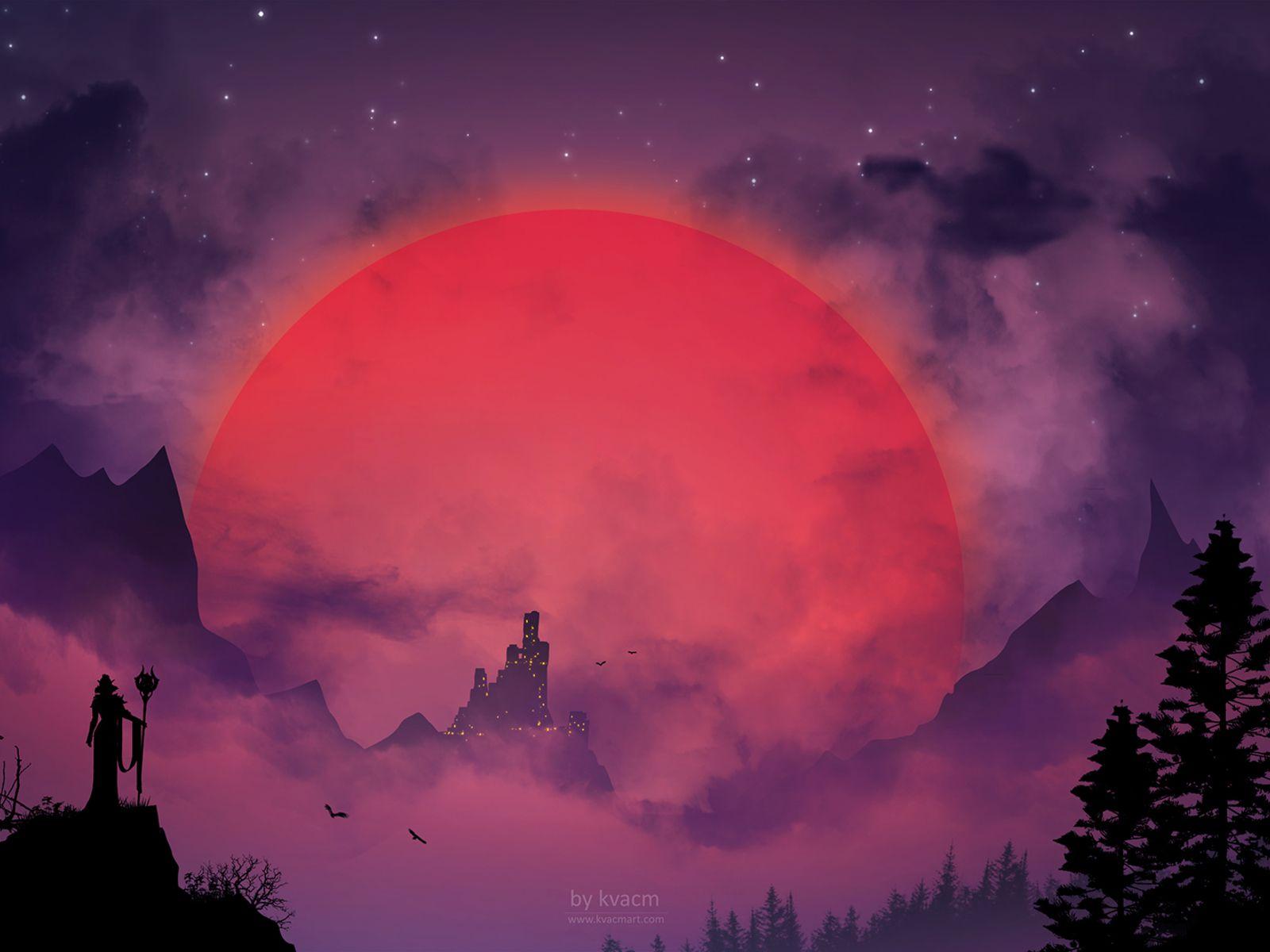 1600x1200 Dracula Castle Illustration Fantasy 1600x1200 Resolution