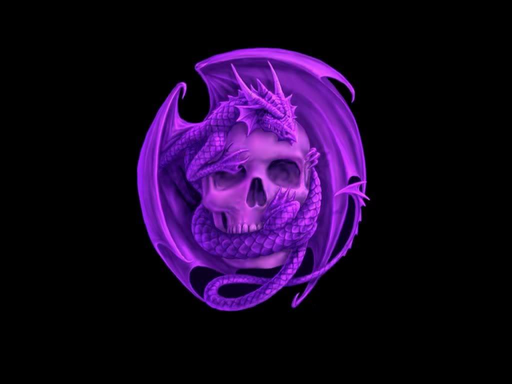 1024x768 Purple Dragon Wallpaper