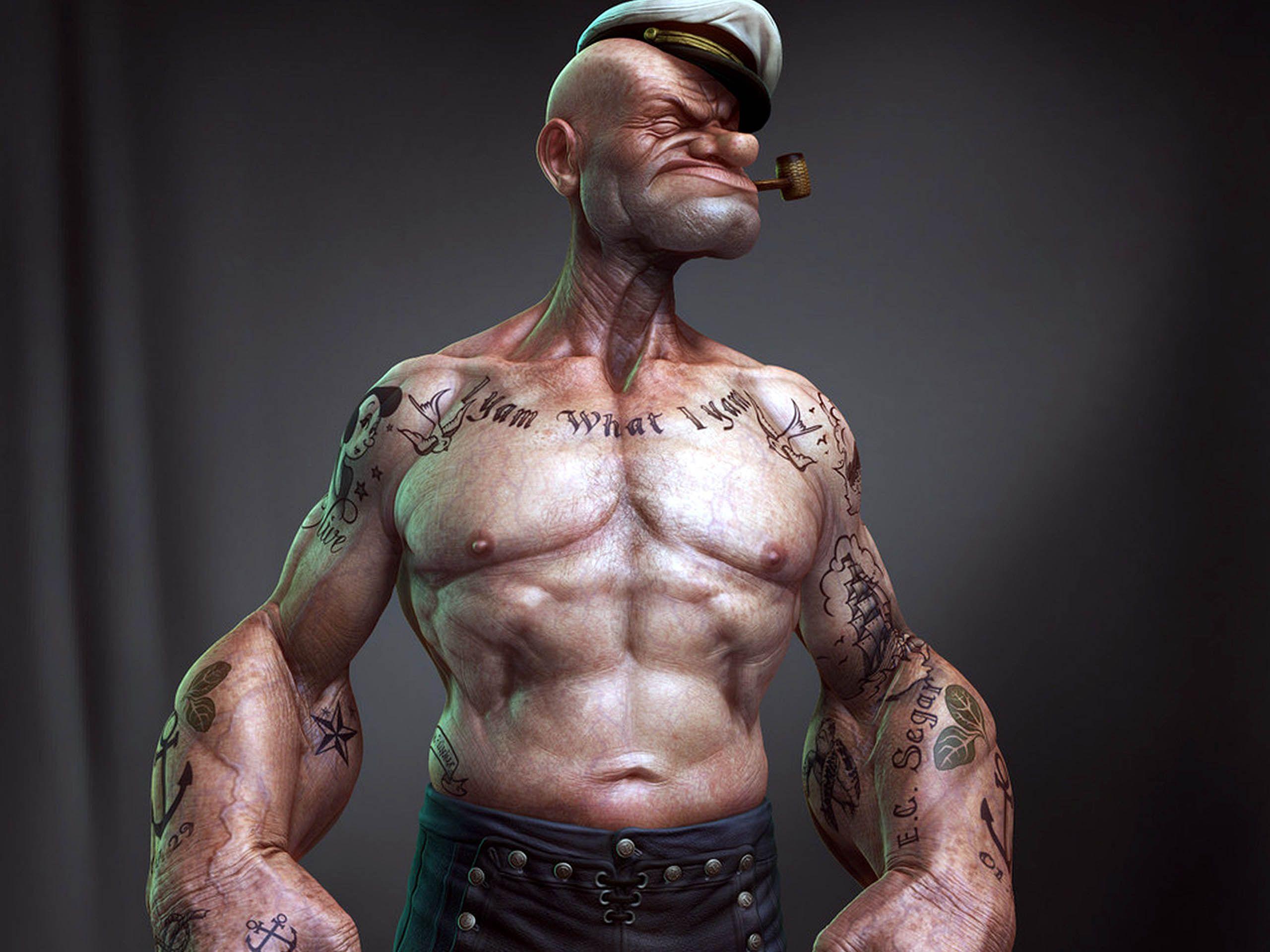 2560x1919 Cool Popeye 3D Cartoon Best Wallpaper HD / Desktop and Mobile