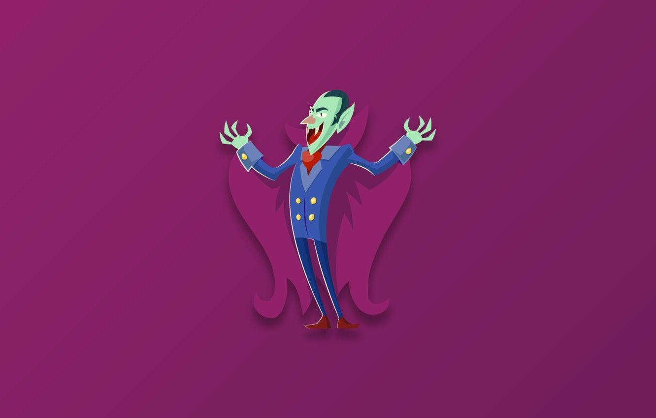 1332x850 Wallpaper minimalism, vampire, funny, digital art, artwork