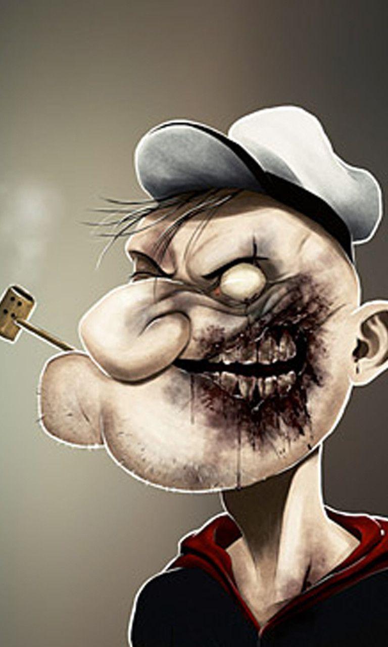 768x1280 Zombie Popeye, Download Wallpaper