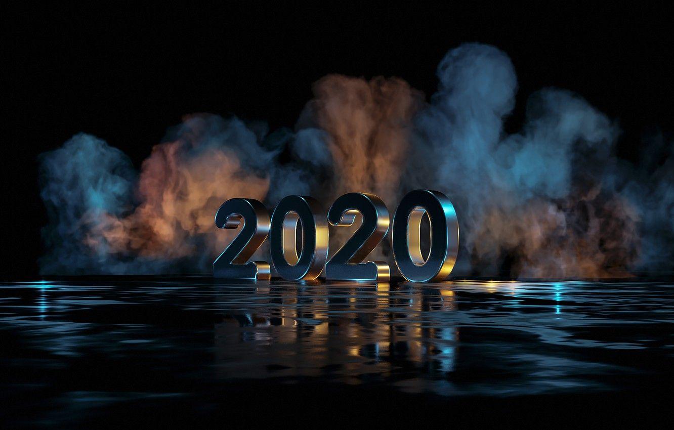 1332x850 Wallpaper reflection, smoke, Christmas, new year, new year
