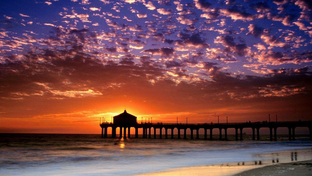 1280x720 California, cool, beach, colorful wallpaper. California, cool