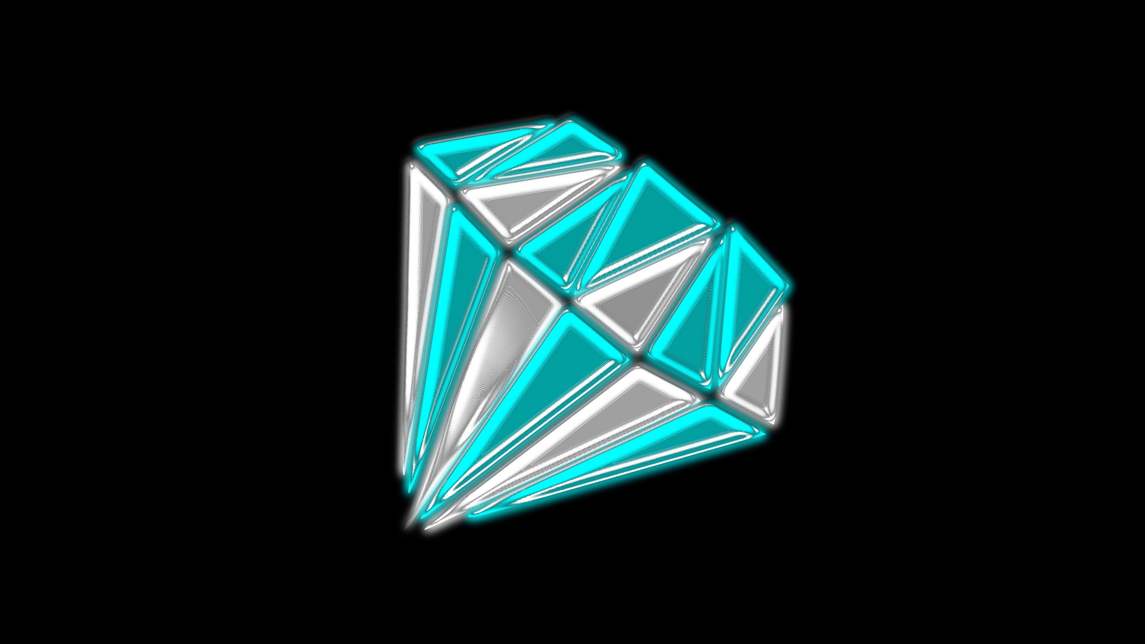 3840x2160 Download wallpaper 3840x2160 diamond, triangles, shape, shine 4k