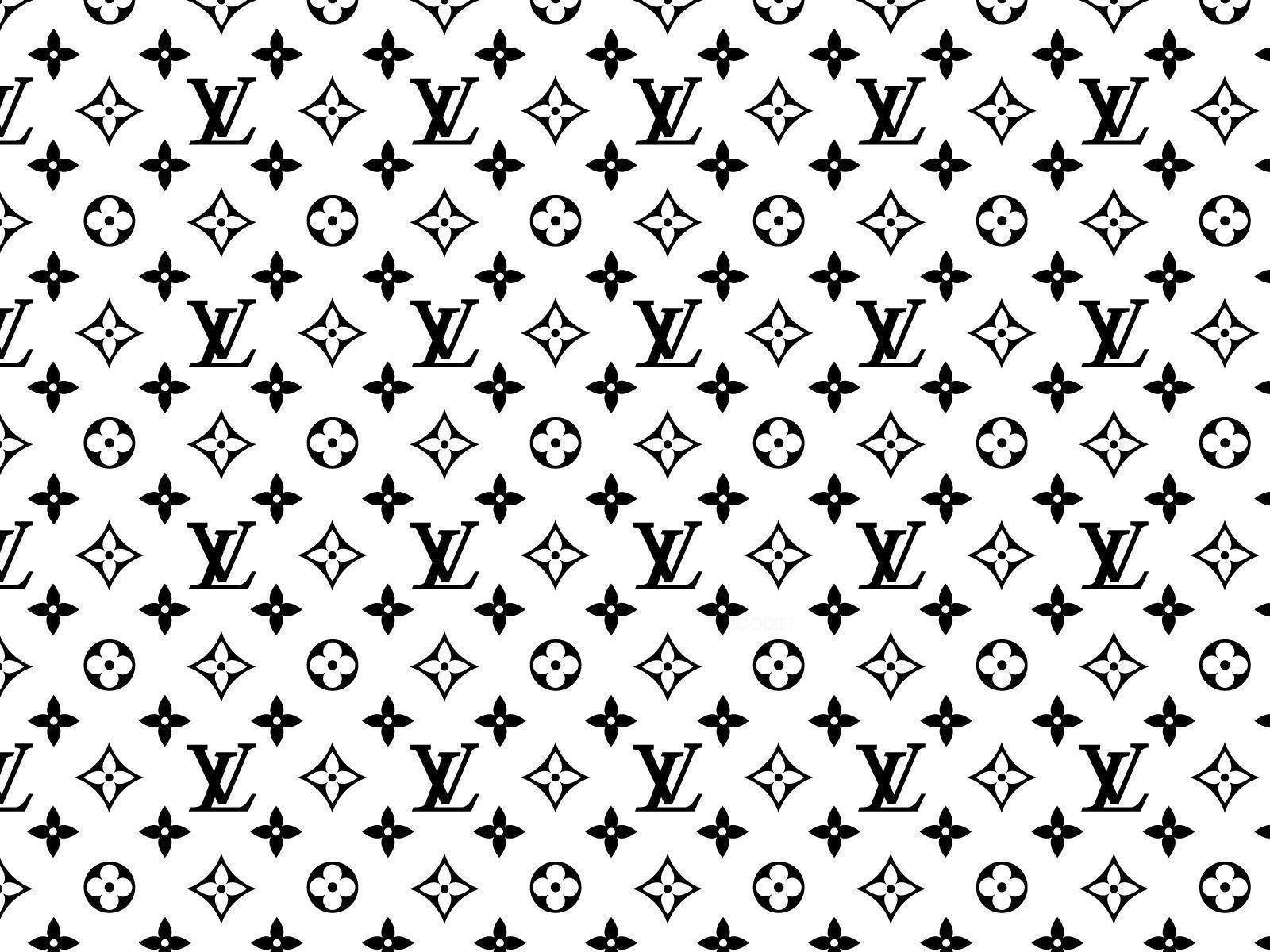 1600x1200 Black Louis Vuitton Monogram Wallpaper