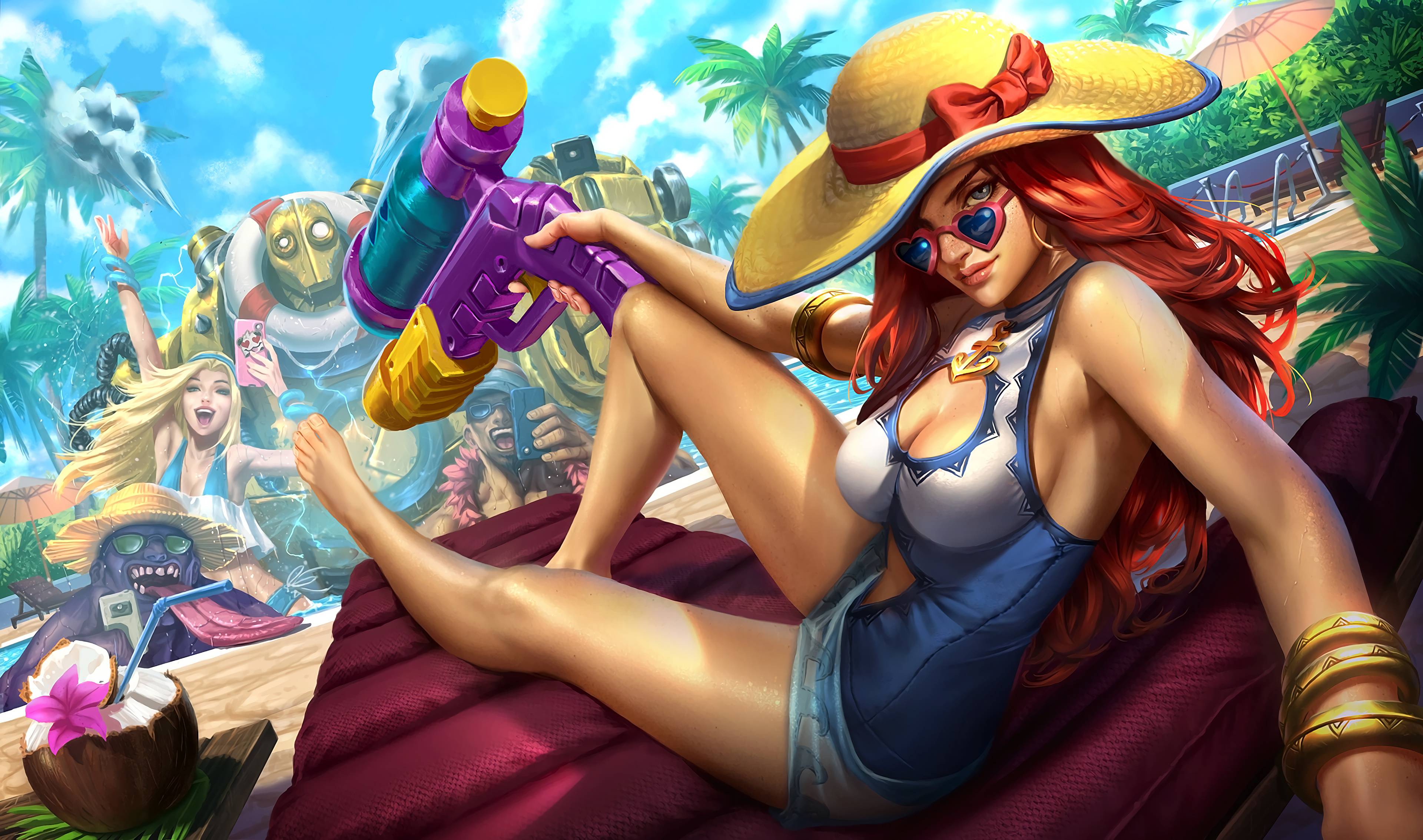 3840x2266 Pool Party League Wallpaper 3840x