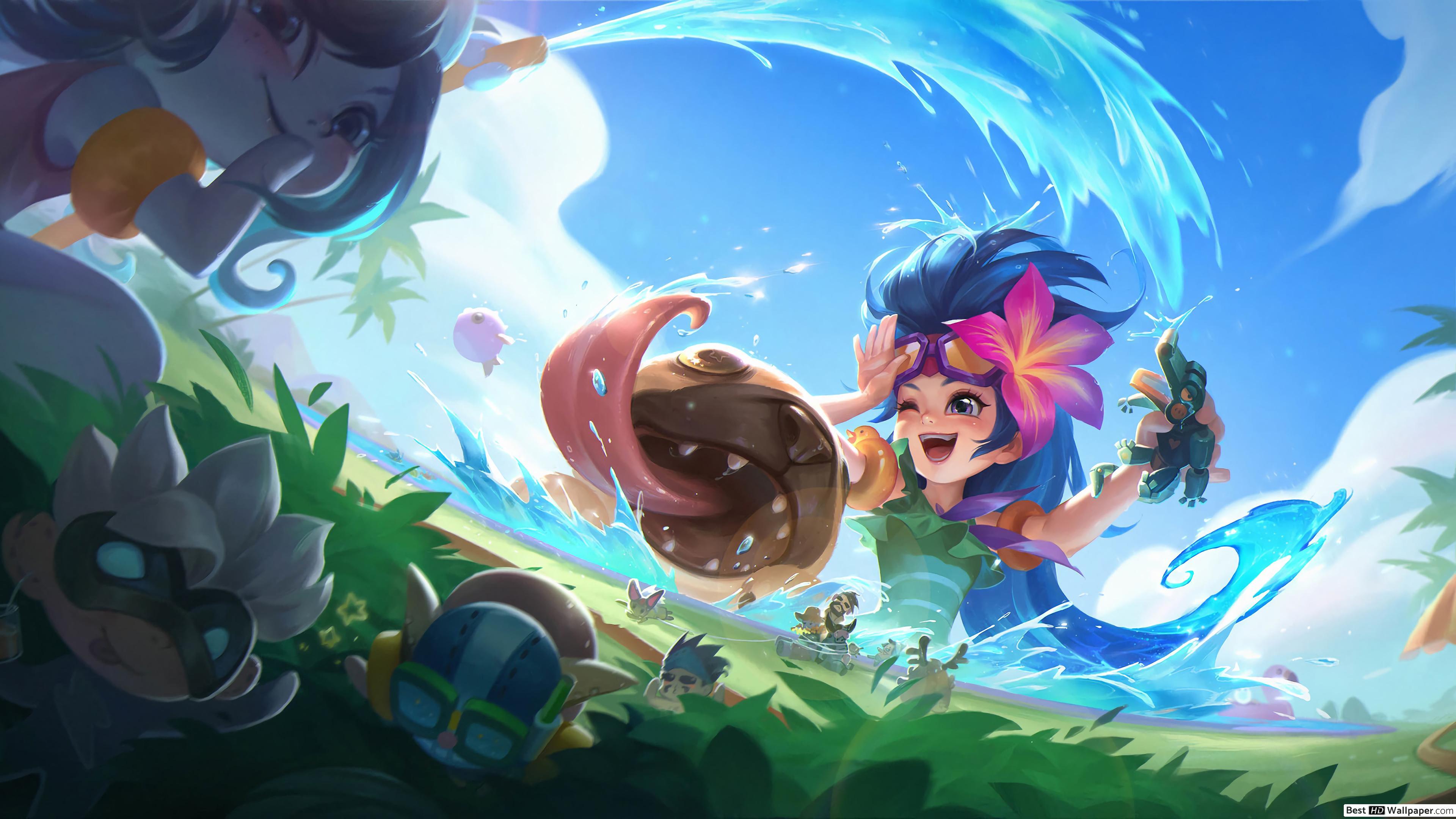 3840x2160 LOL) League of Legends Party Zoe HD wallpaper download