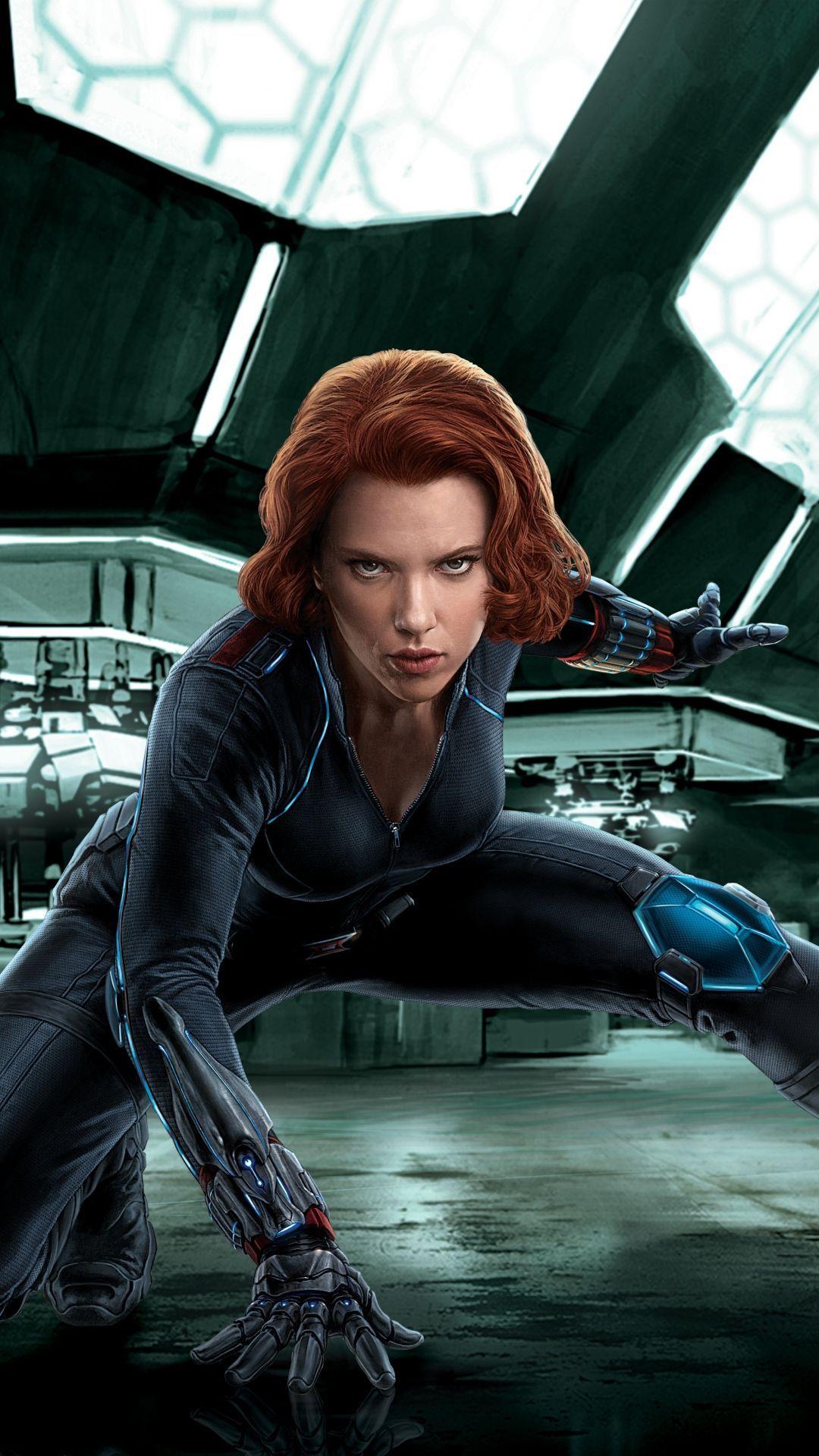 1080x1920 Wallpaper black widow, avengers, age of ultron, scarlett