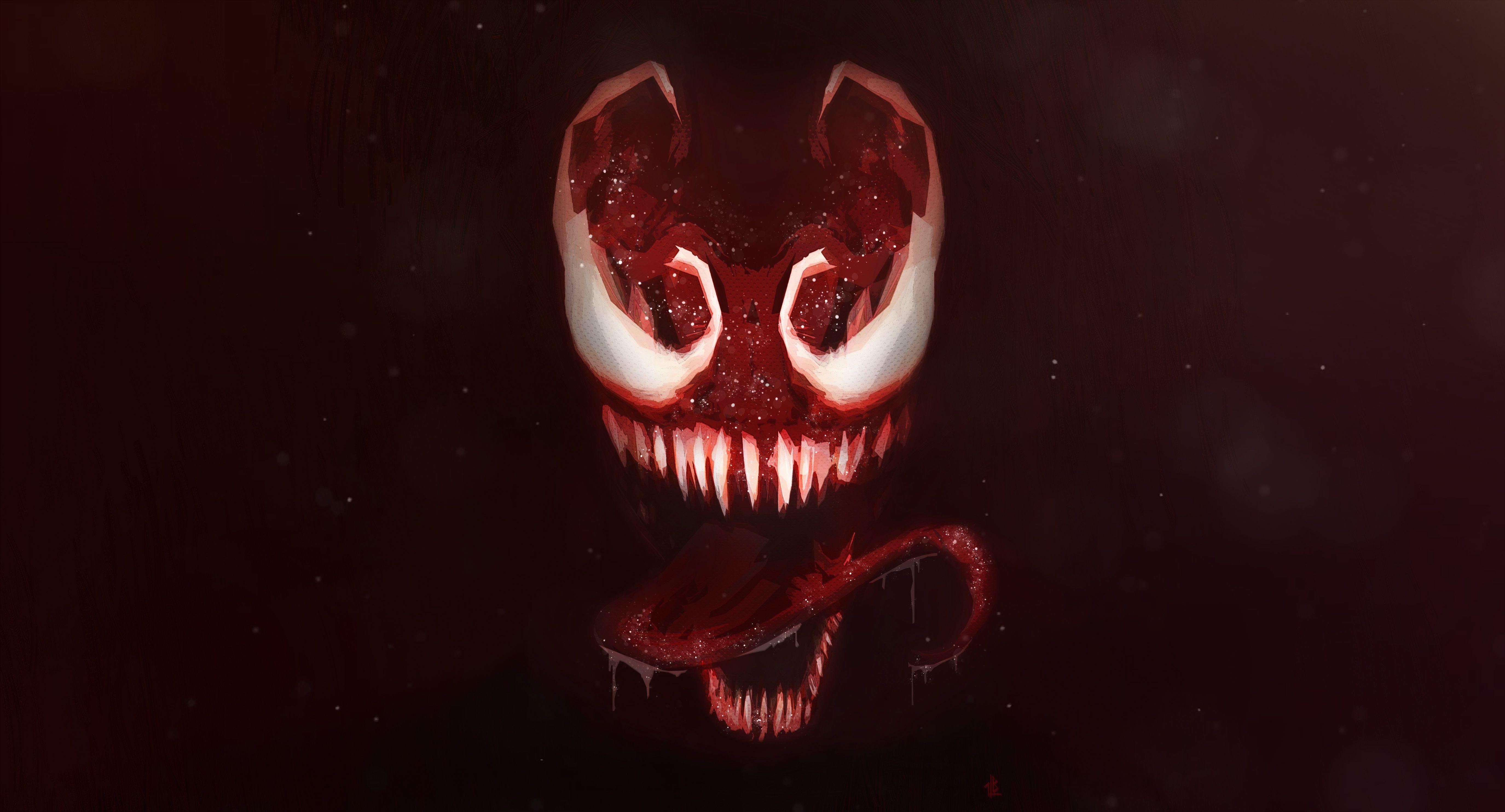 5500x2967 General 5500x2967 Venom Artwork Tongue Out Saliva Trail Spider Man