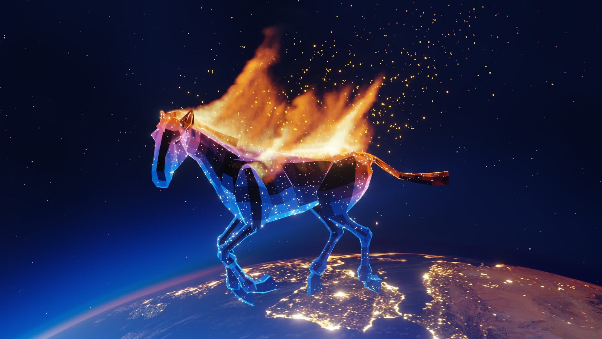 1920x1080 Chinese New Year Horse Wallpaper