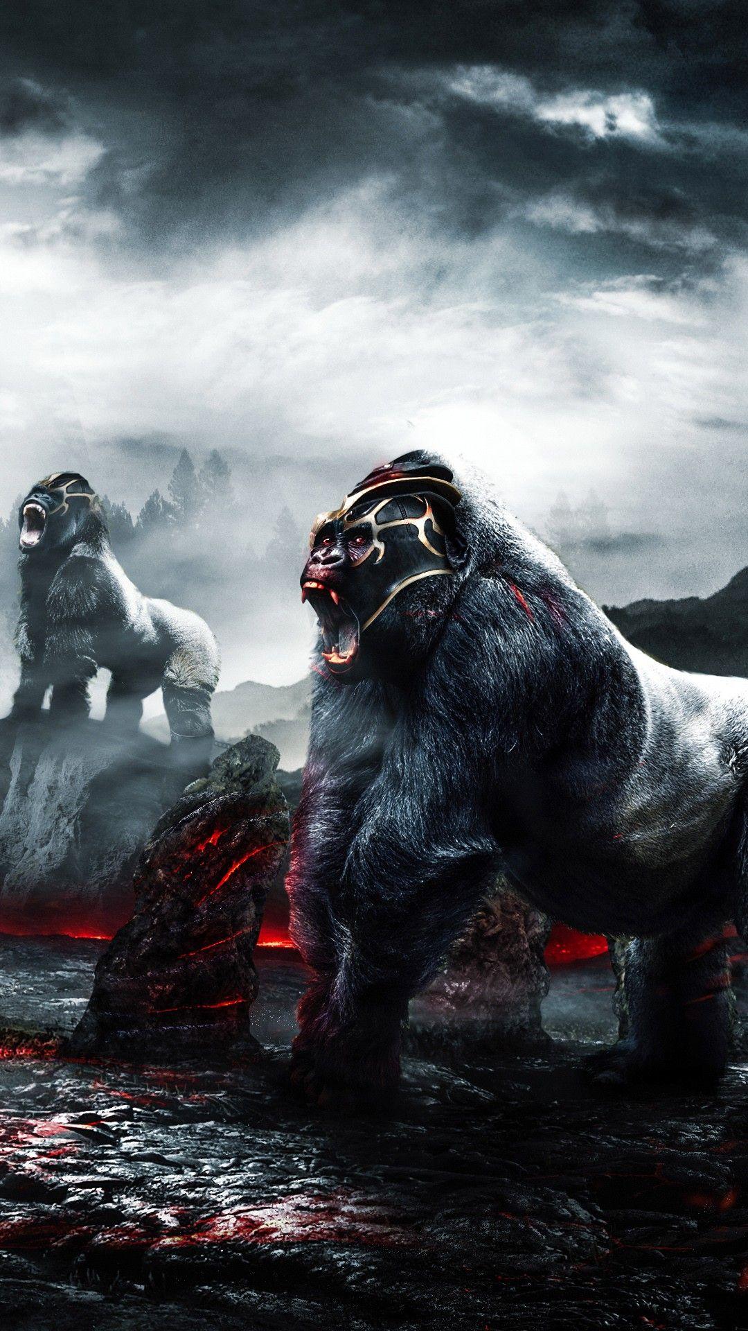 1080x1920 Gorilla Warriors 4K Wallpaper