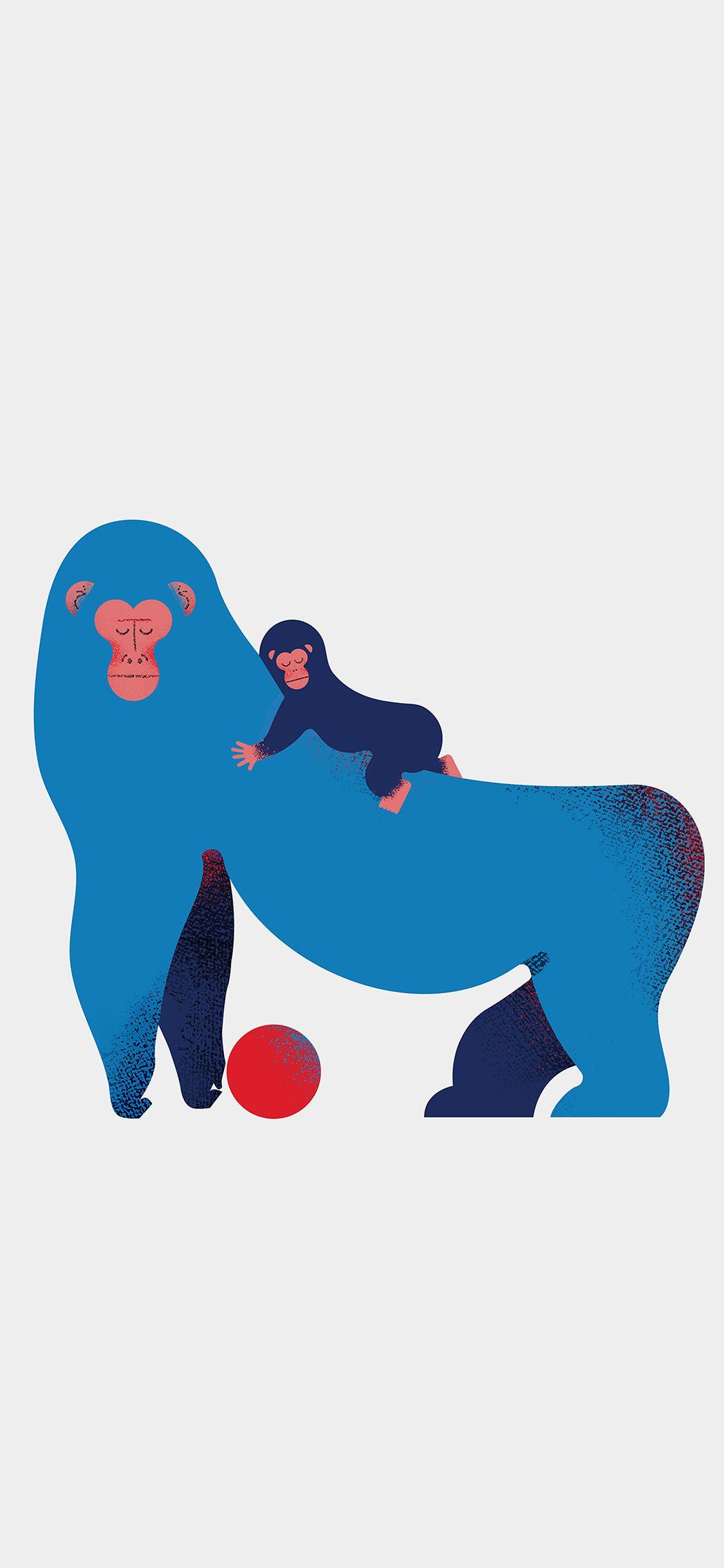 1125x2436 iPhone X wallpaper. antonio gorilla art