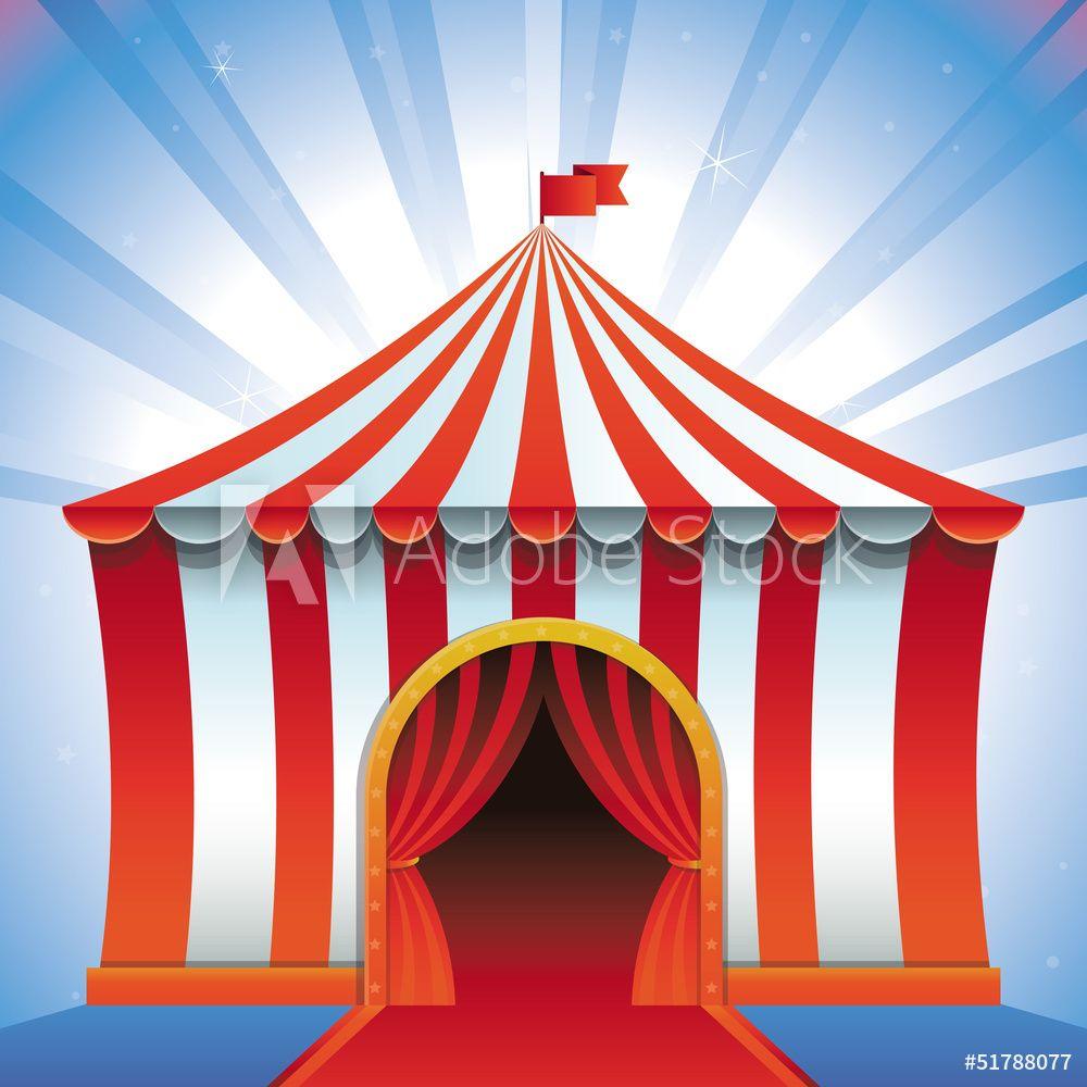 1000x1000 Vector Circus Tent Bright Icon Wall Mural. Wallpaper Murals Venimo